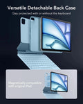 ipad Air 11(M4,2026) case with keyboard-Versatile Detachable Back Case