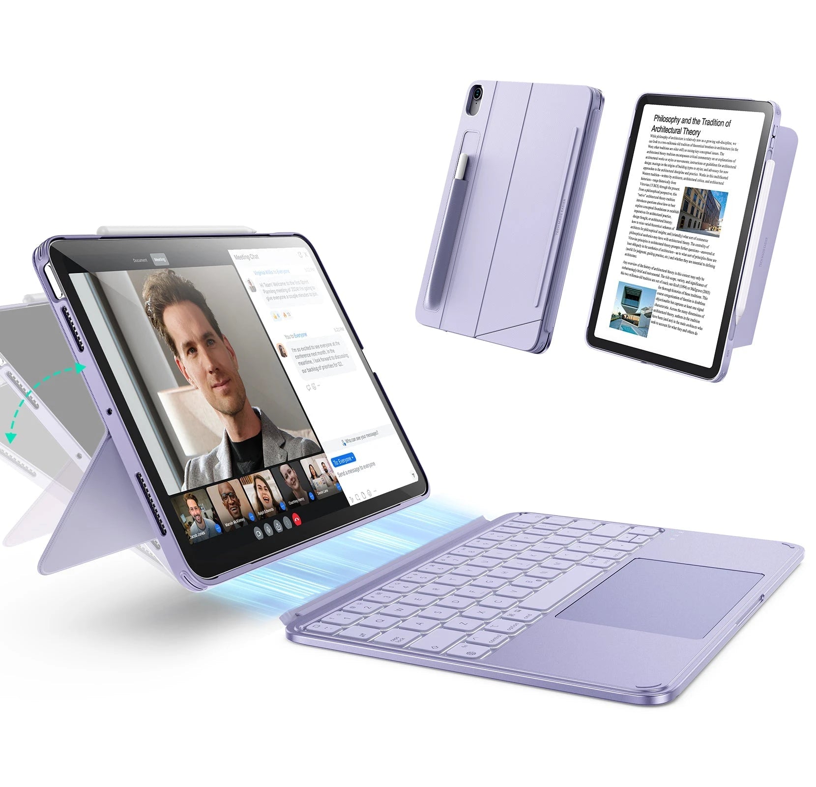 iPad Air 11" (M4) 2026 Shift Keyboard Case (Detachable) -US Layout-Purple ESR ESR