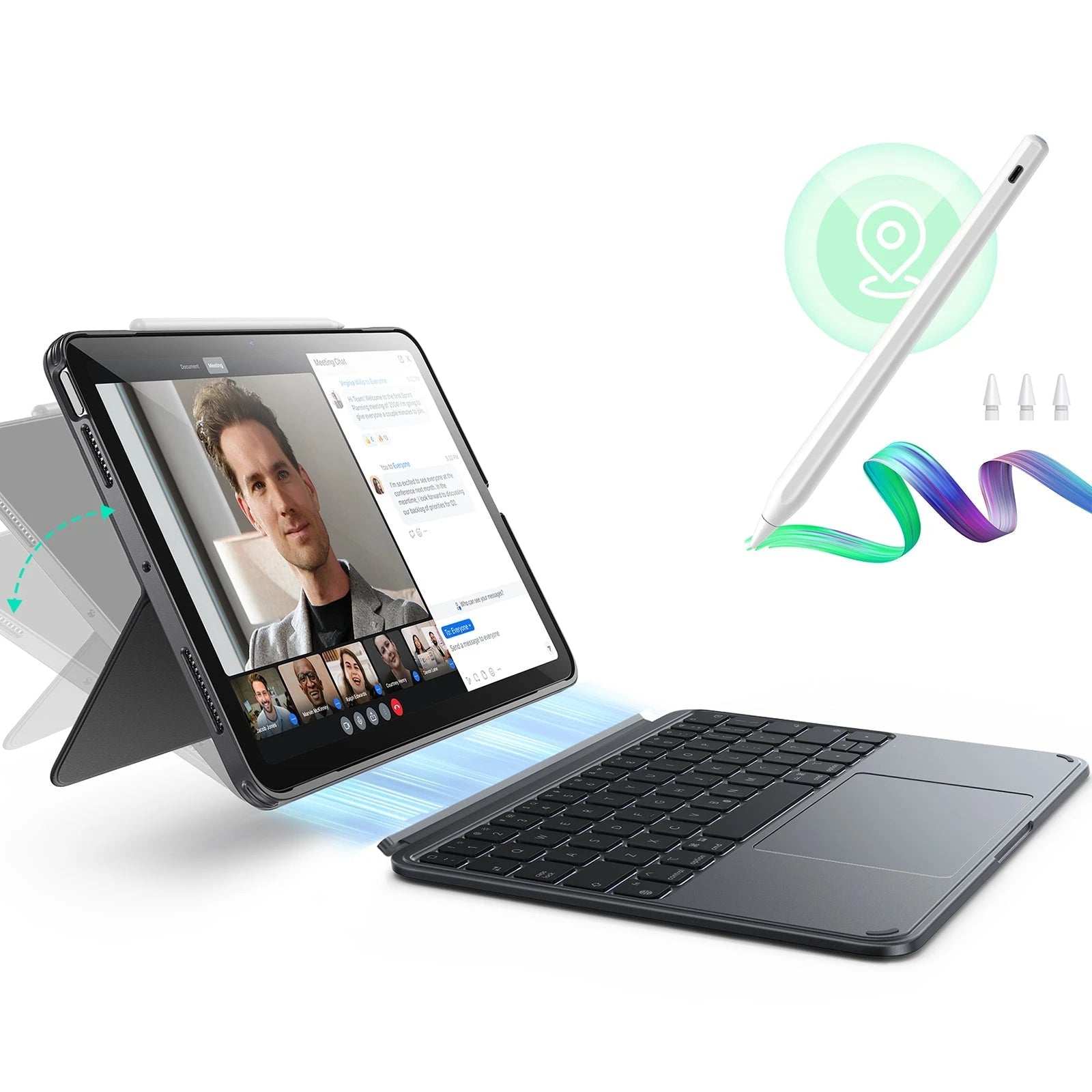 iPad Air 11” (M4) Shift Keyboard Case & Find-My Pencil | ESR Shift