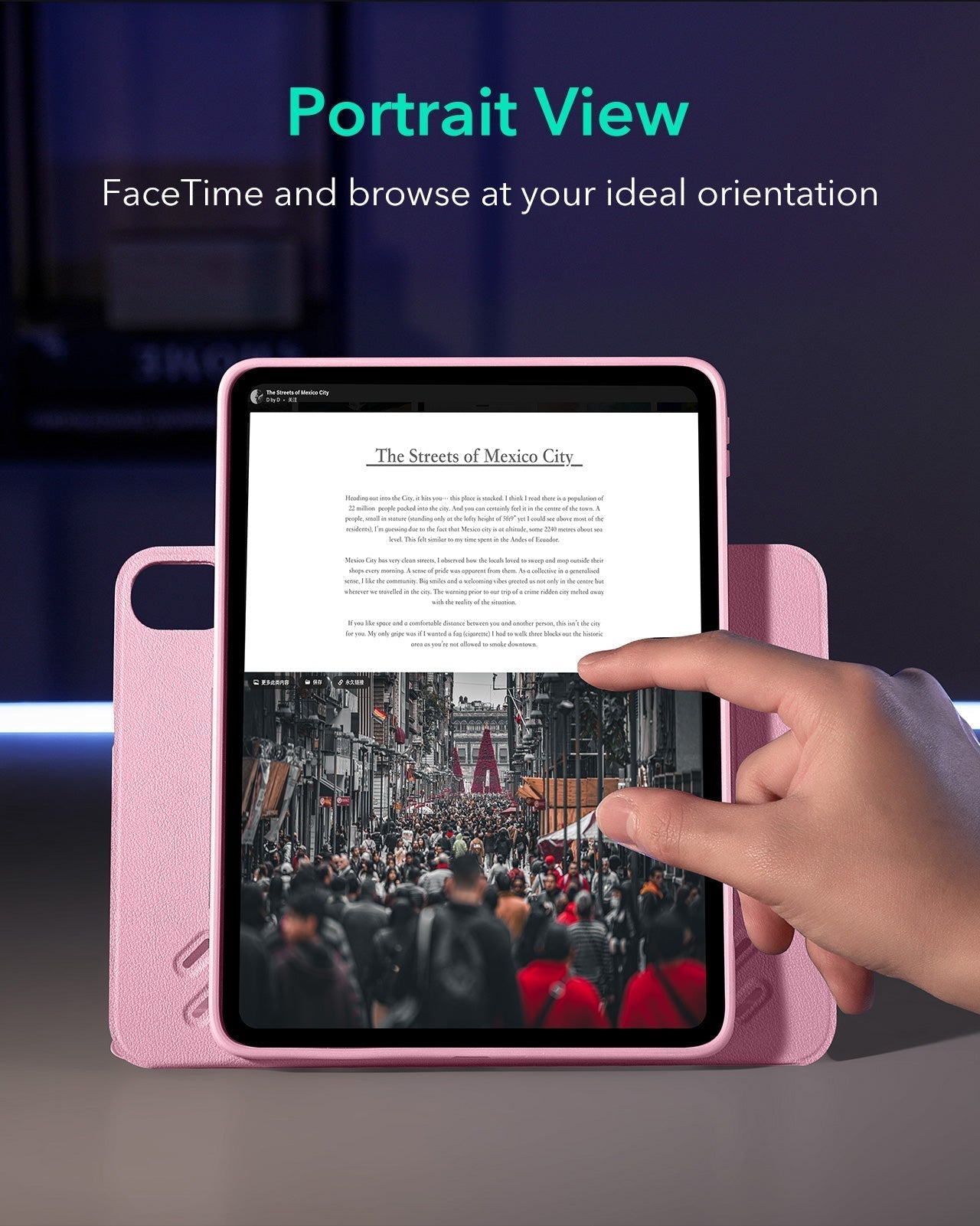 iPad Air 11" (M4) 2026 Shift Magnetic Case - Pink ESR ESR