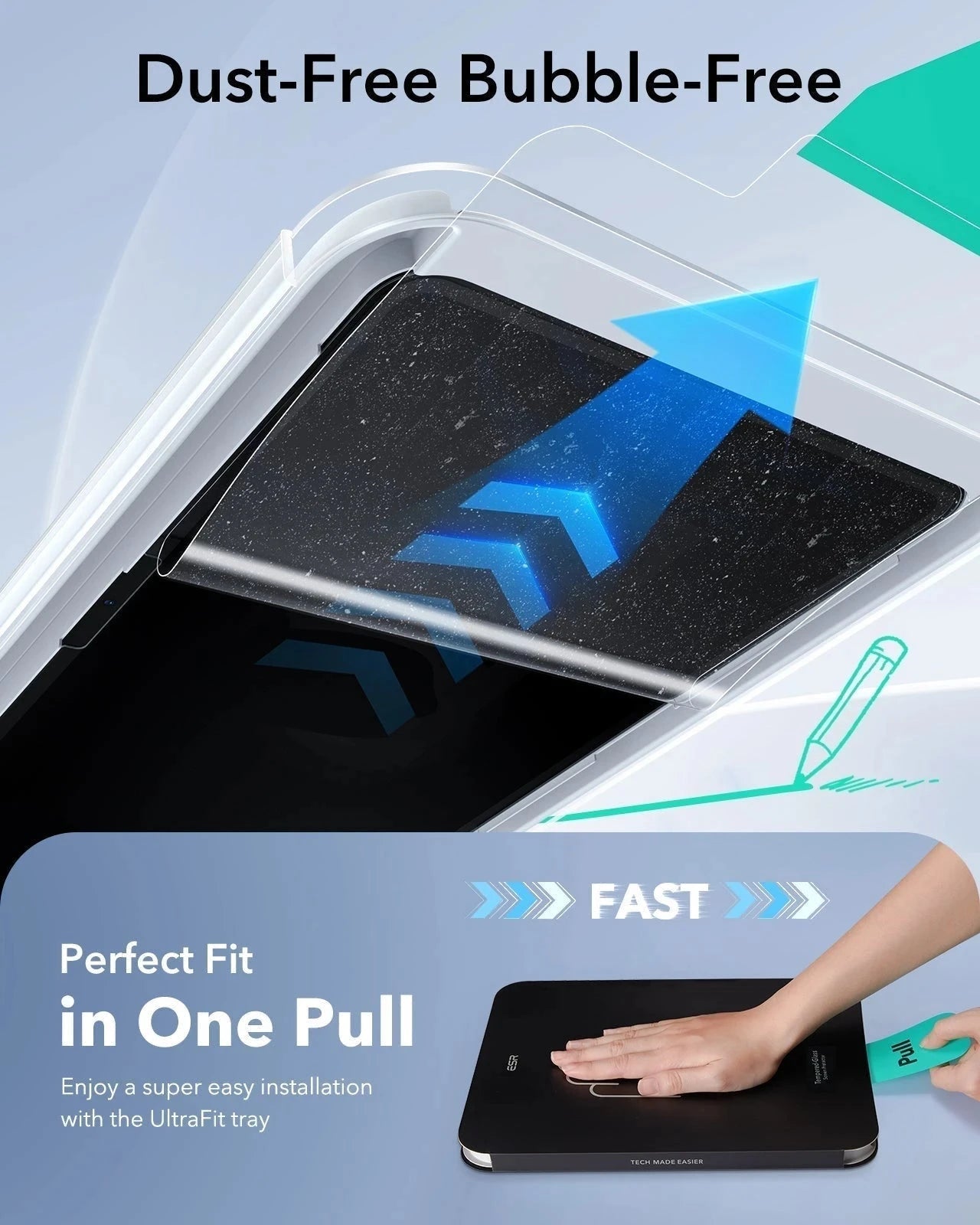 iPad Air 11" (M4) 2026 UltraFit Classic Paper-Feel Screen Protector – 2 Pack ESR ESR