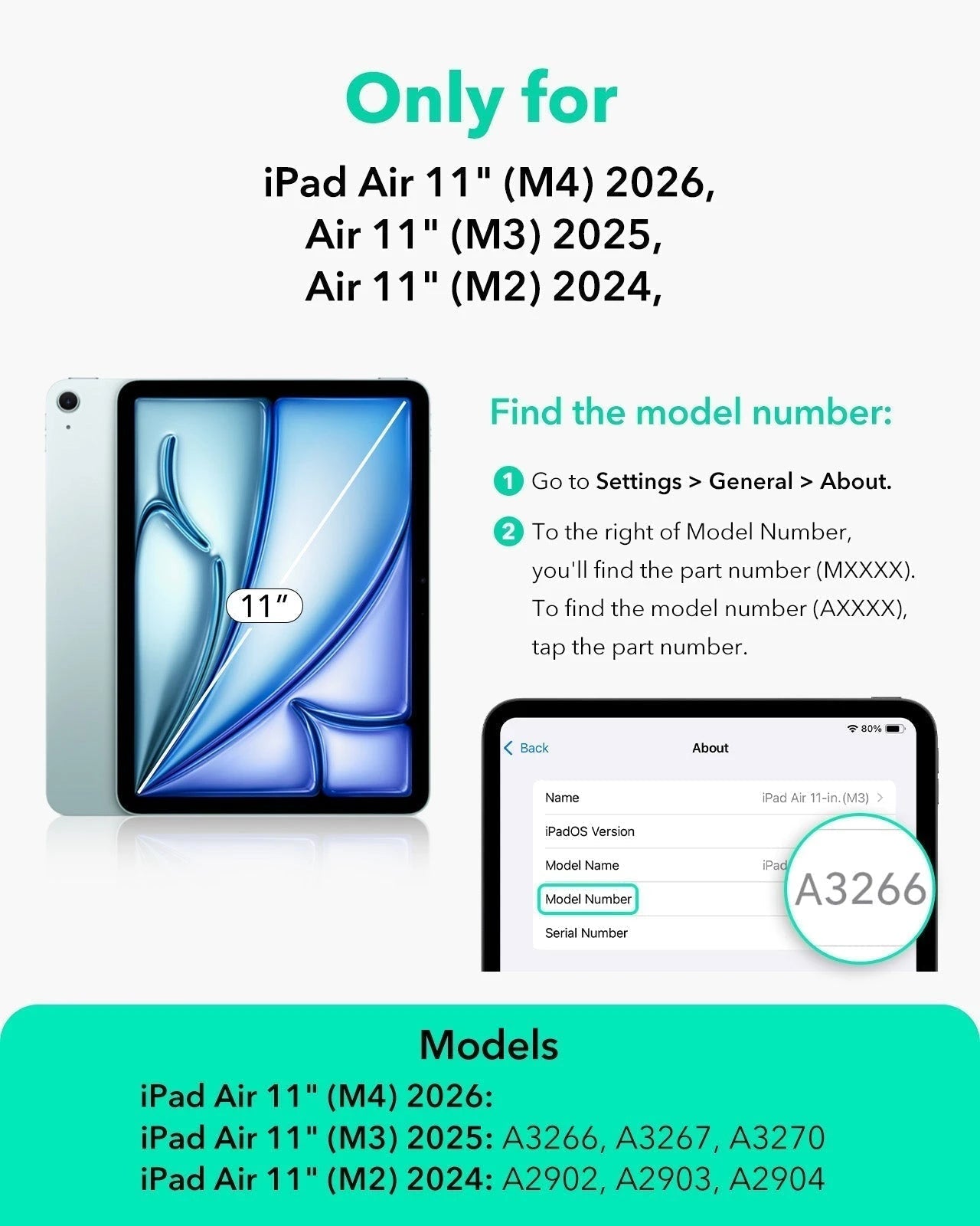iPad Air 11" (M4) 2026 UltraFit Classic Paper-Feel Screen Protector – 2 Pack ESR ESR