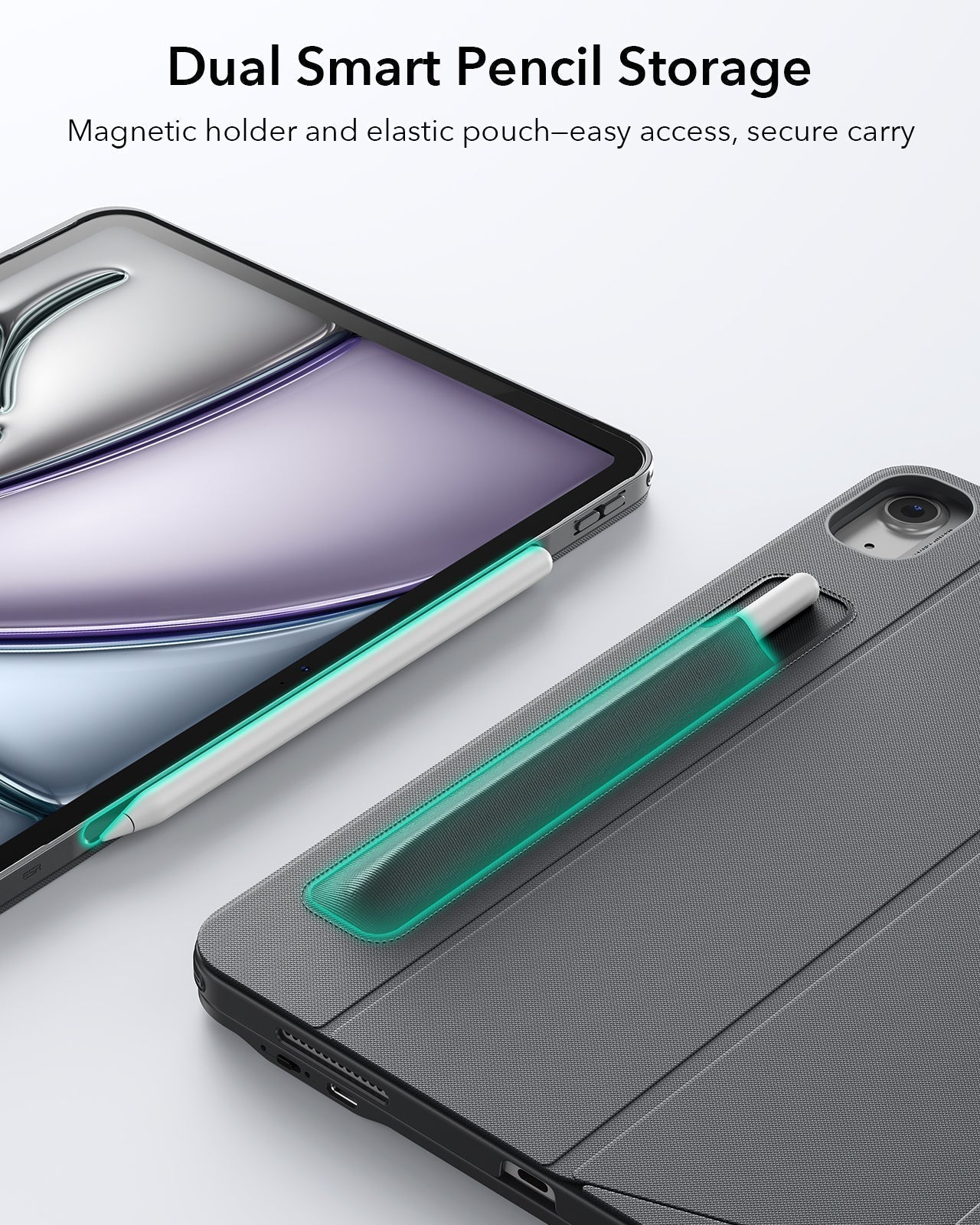 iPad Air 13" (M2) 2024 Shift Keyboard Case (Detachable) -US Layout-Dark Gray ESR ESR