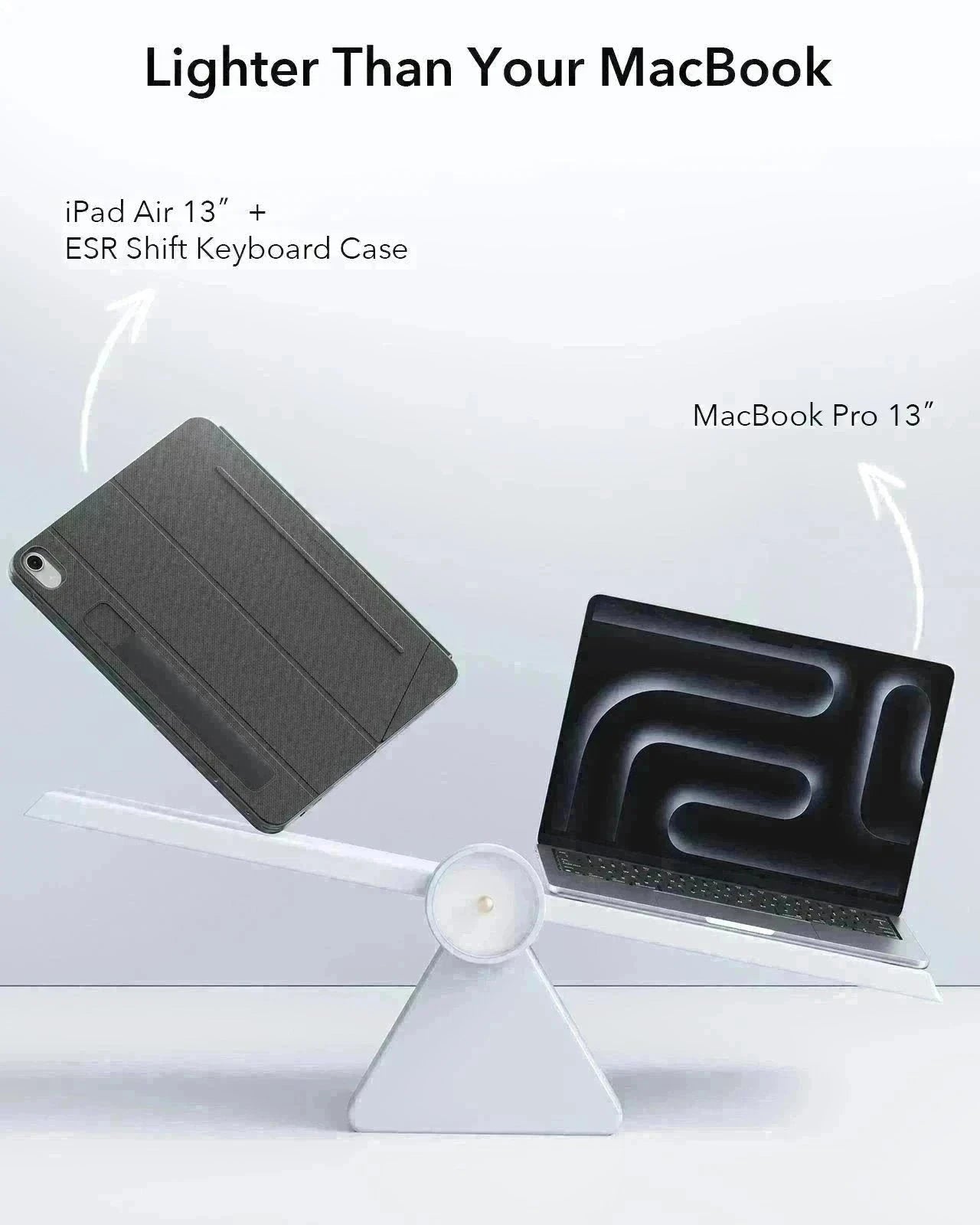 iPad Air 13" (M2) 2024 Shift Keyboard Case (Detachable) -US Layout-Dark Gray ESR ESR