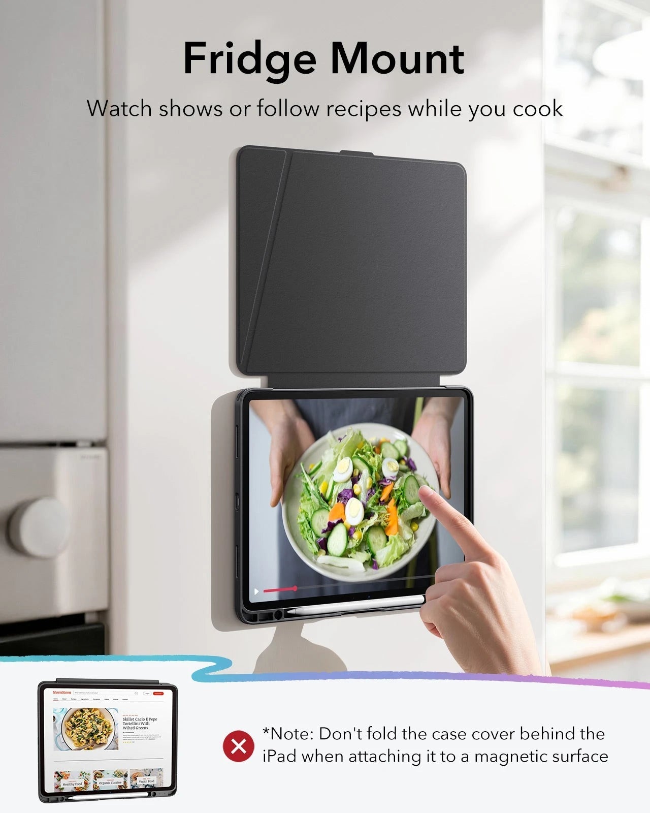 iPad Air 13" (M4) 2026 Bundle Flip Magnetic Case with Pencil Holder & Armorite® Paper-Feel Protection - Black ESR ESR