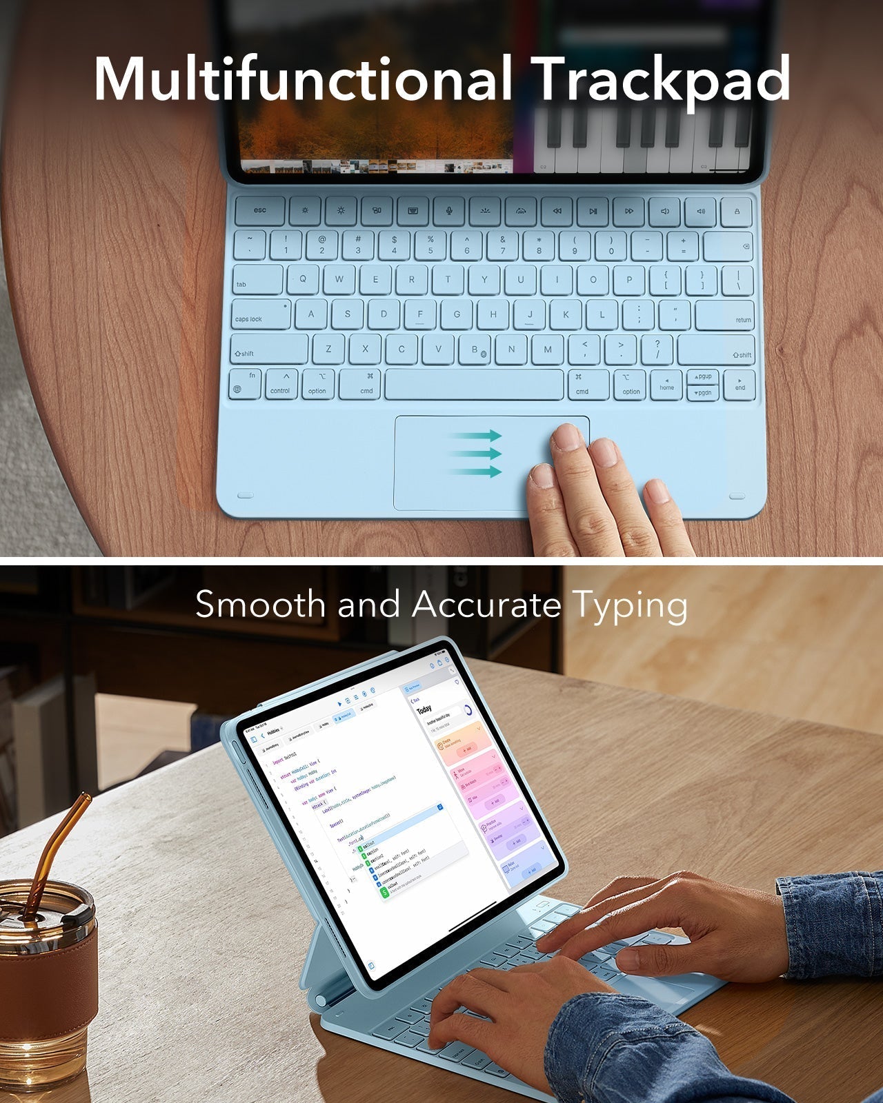 iPad Air 13" (M4) 2026 Bundle Rebound Magnetic Keyboard Case 360 & Digital Pencil-US Layout-Blue ESR ESR