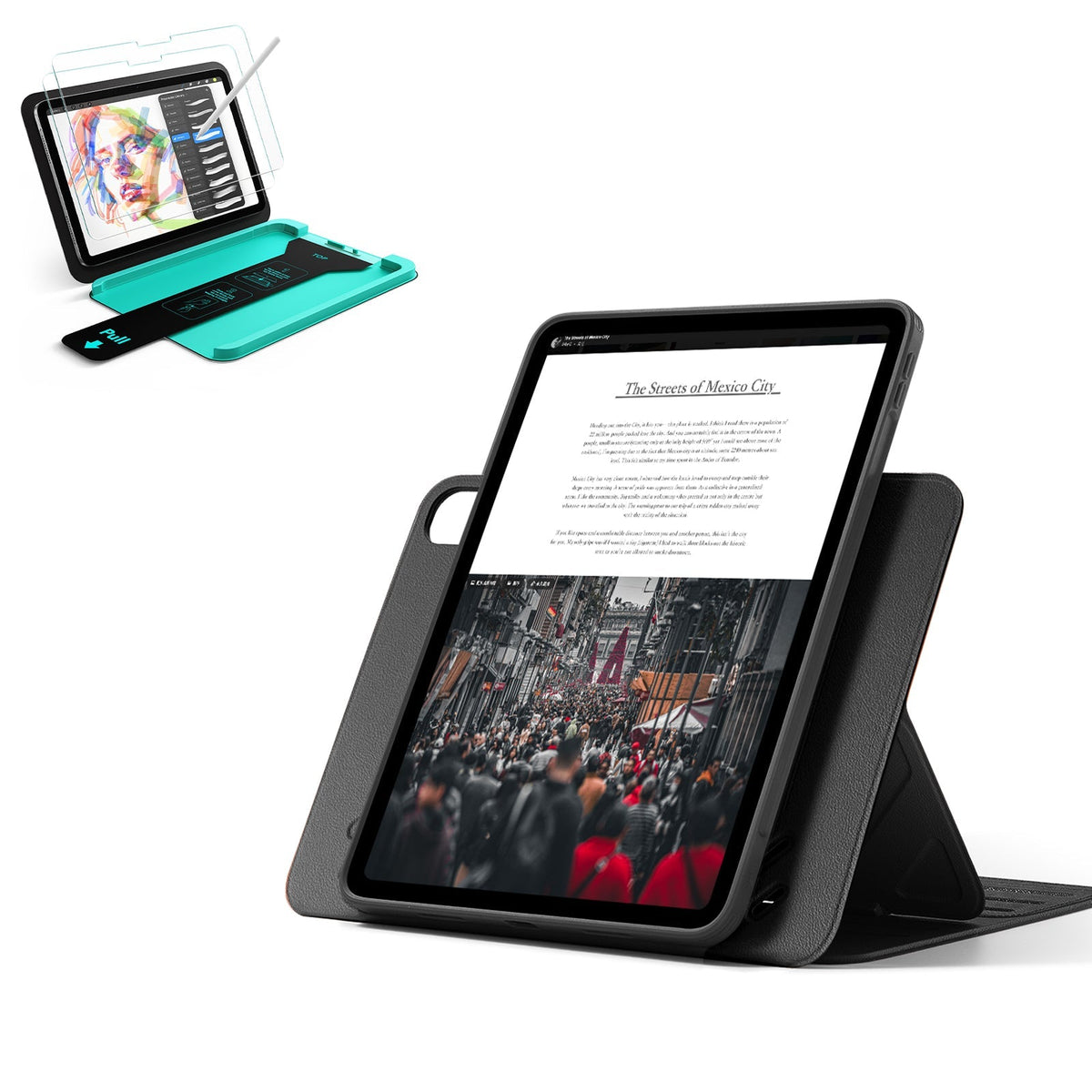 iPad Air 13" (M4) 2026 Bundle Shift Magnetic Case & Armorite® Paper-Feel Protection - Black ESR ESR