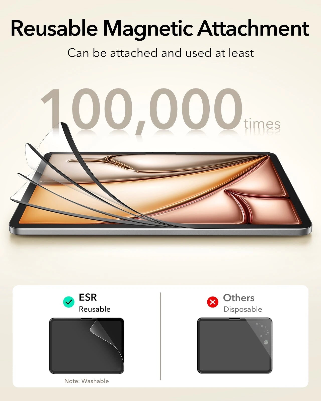 iPad Air 13" (M4) 2026 Bundle Shift Magnetic Case, Papel-Feel Magnetic & Armorite® Protection - Black ESR ESR