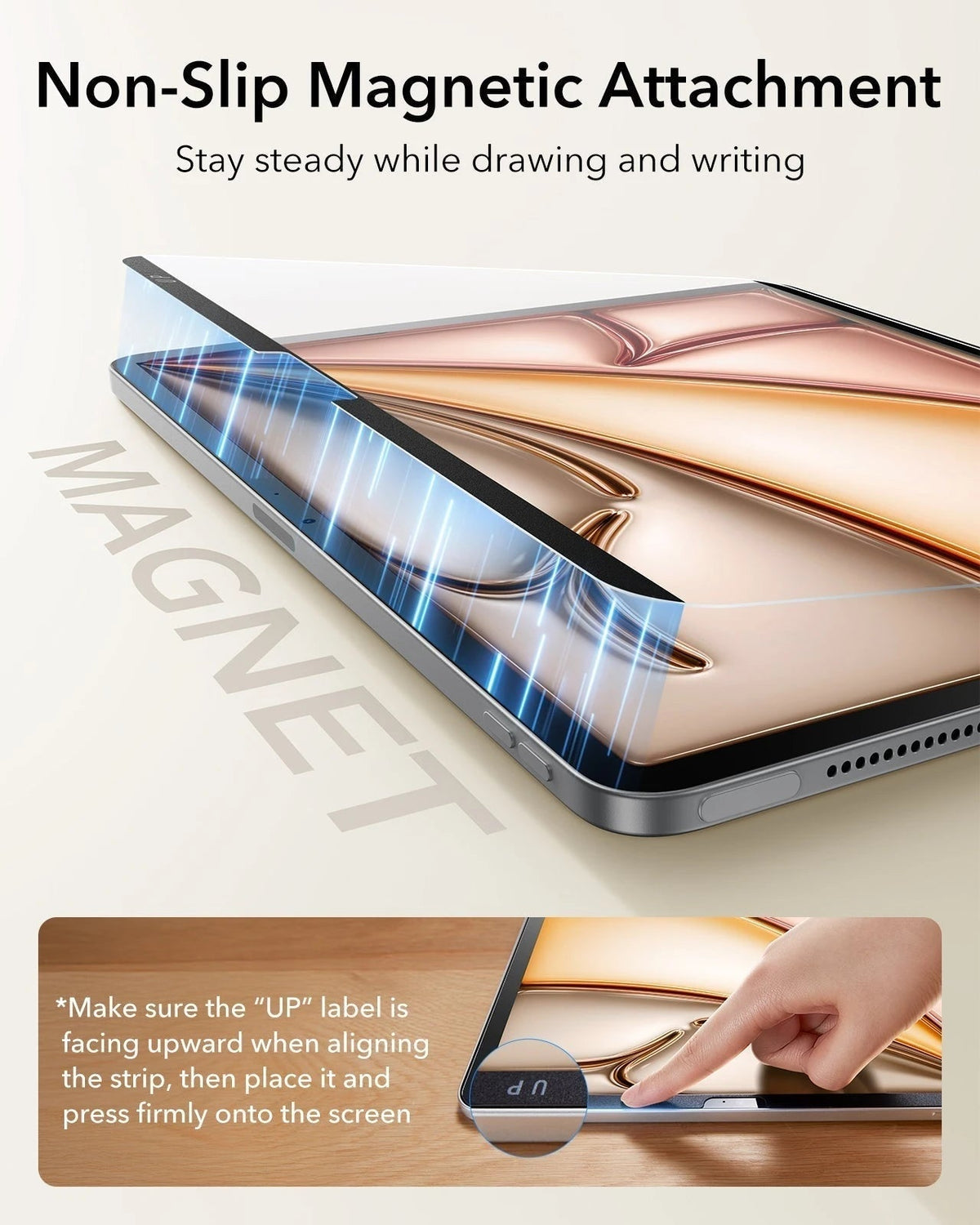 iPad Air 13" (M4) 2026 Bundle Shift Magnetic Case, Papel-Feel Magnetic & Armorite® Protection - Black ESR ESR
