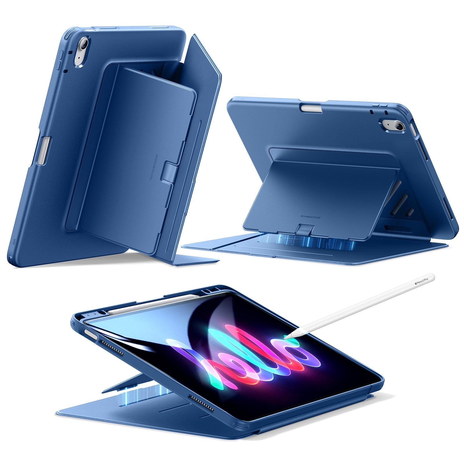 iPad Air 13" (M4) 2026 Flip Magnetic Case with Pencil Holder - Navy Blue ESR ESR