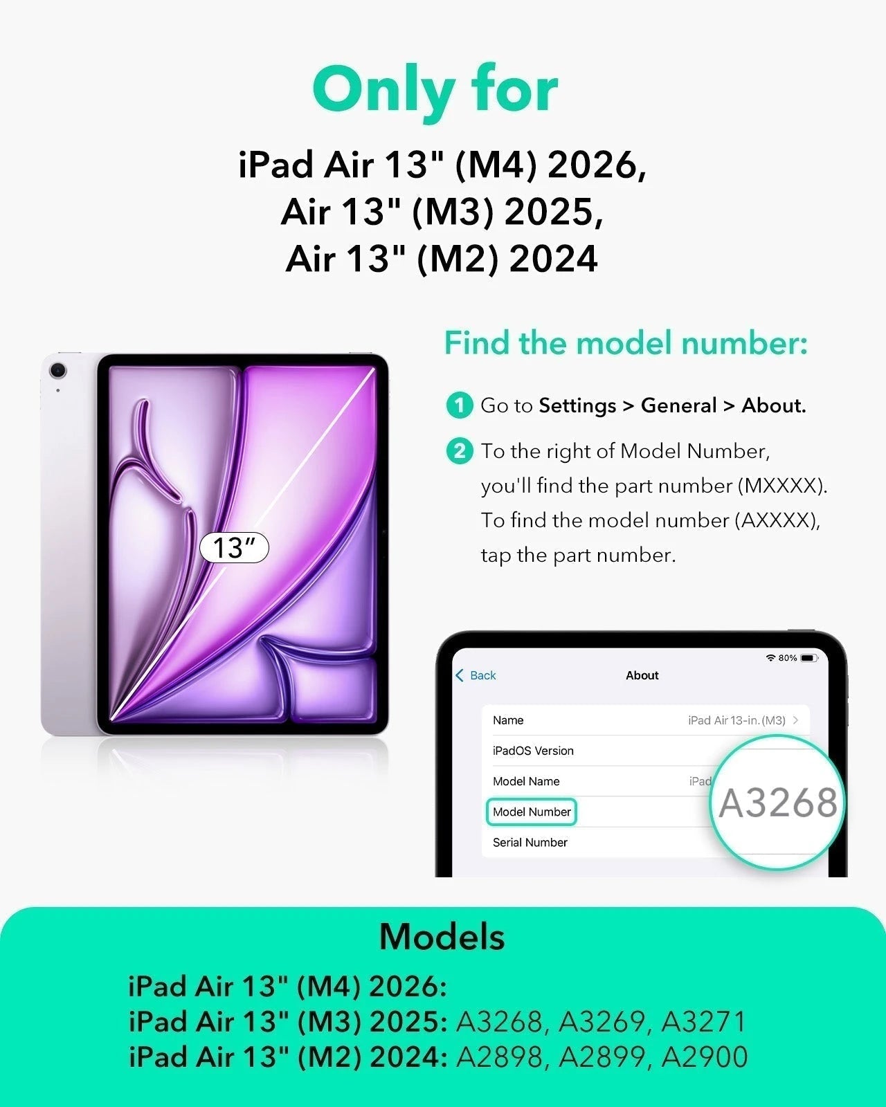 iPad Air 13" (M4) 2026 Flip Magnetic Case with Pencil Holder - Pink ESR ESR