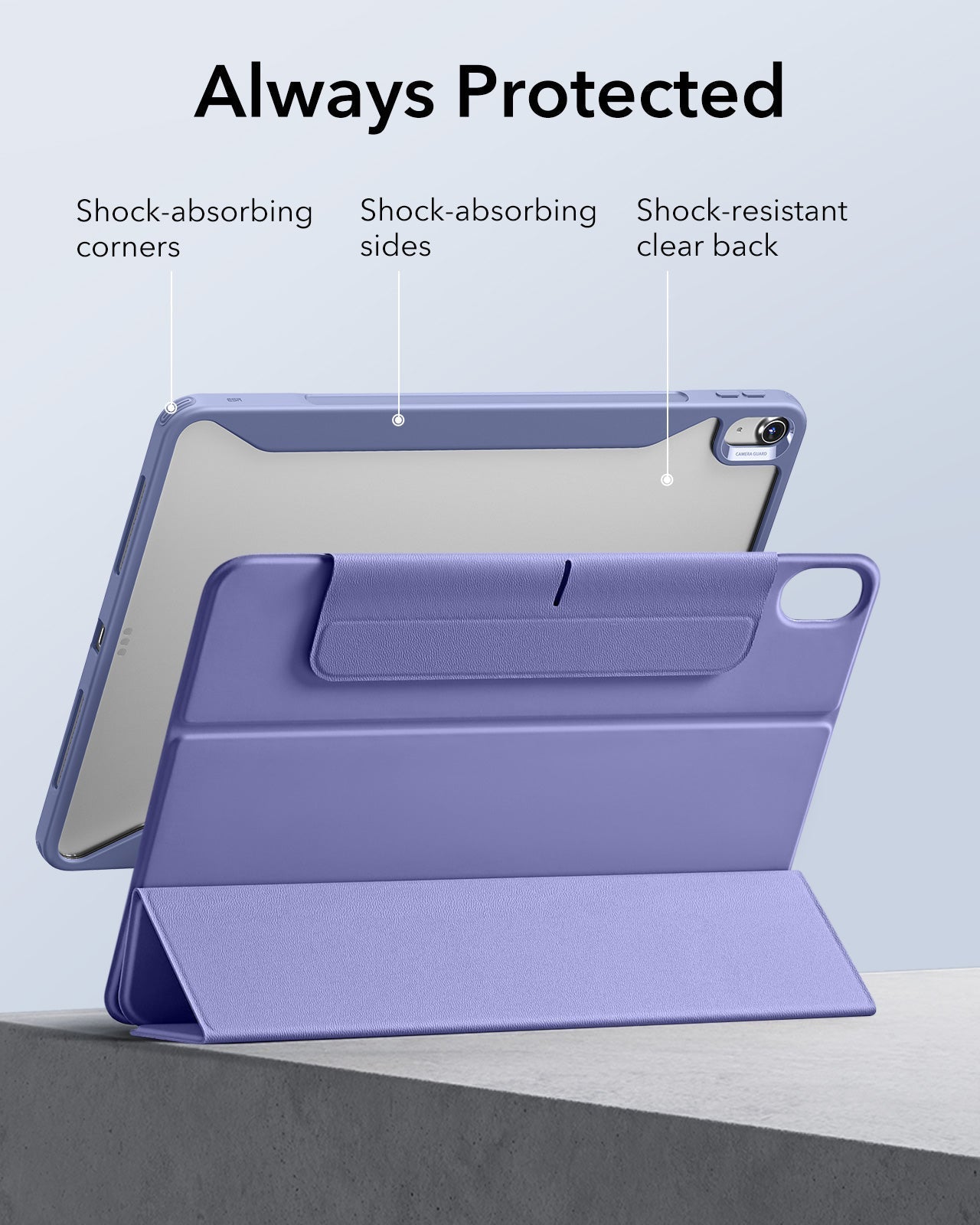 iPad Air 13" (M4) 2026 Rebound Hybrid Case 360 - Purple ESR ESR
