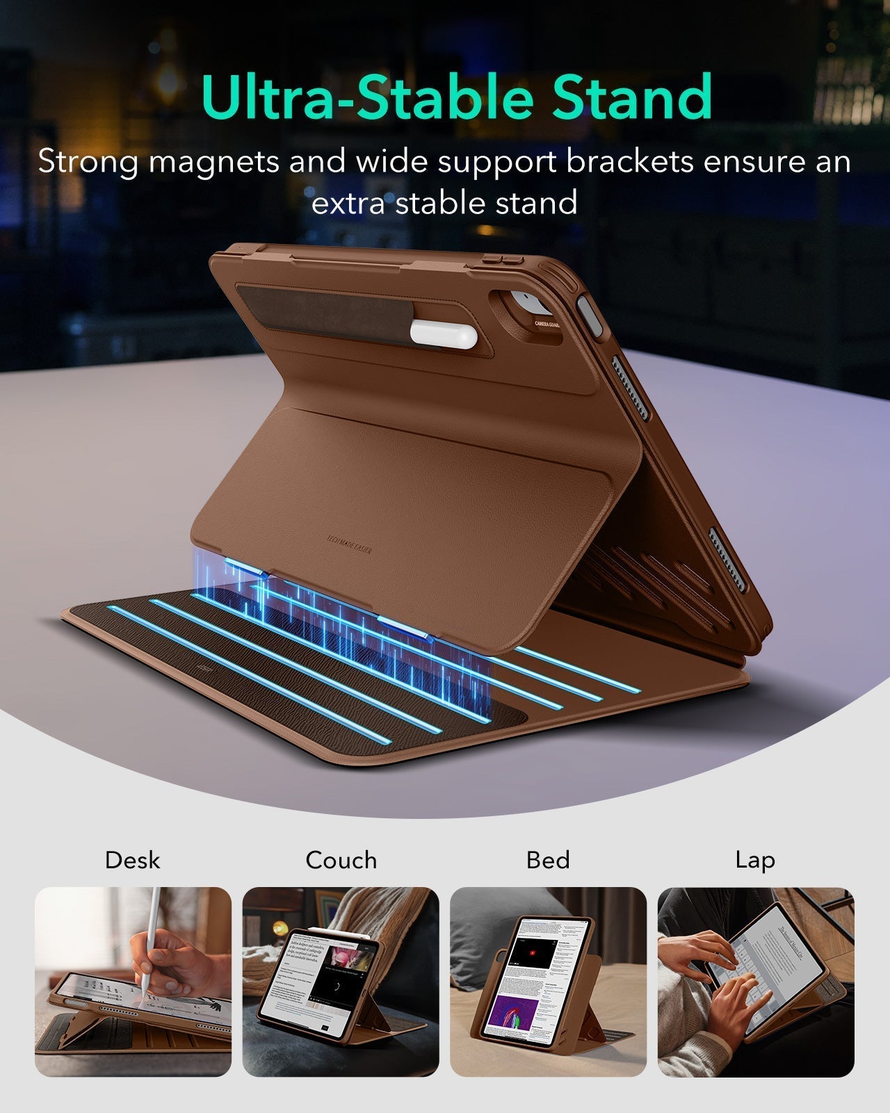 iPad Air 13" (M4) 2026 Shift Magnetic Case - Brown ESR ESR
