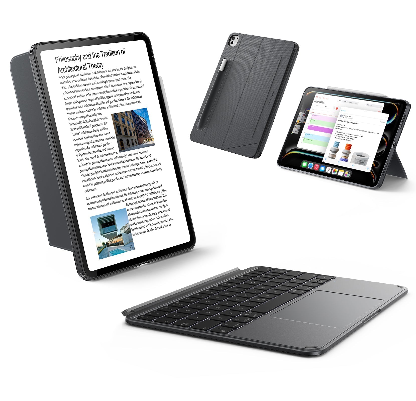 iPad Pro 11" (2024) Shift Keyboard Case (Detachable) - US Layout - Dark Gray ESR ESR