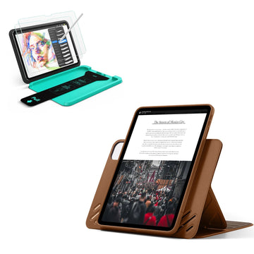 iPad Pro 11" (2025) Bundle Shift Magnetic Case & Armorite® Paper-Feel Protection - Brown ESR ESR