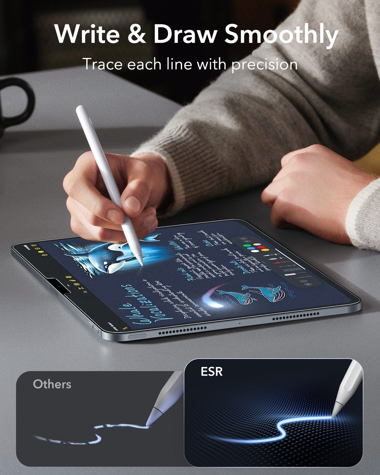 iPad Pro 11" (2025) Bundle Shift Magnetic Case & Armorite® Paper-Feel Protection - Brown ESR ESR