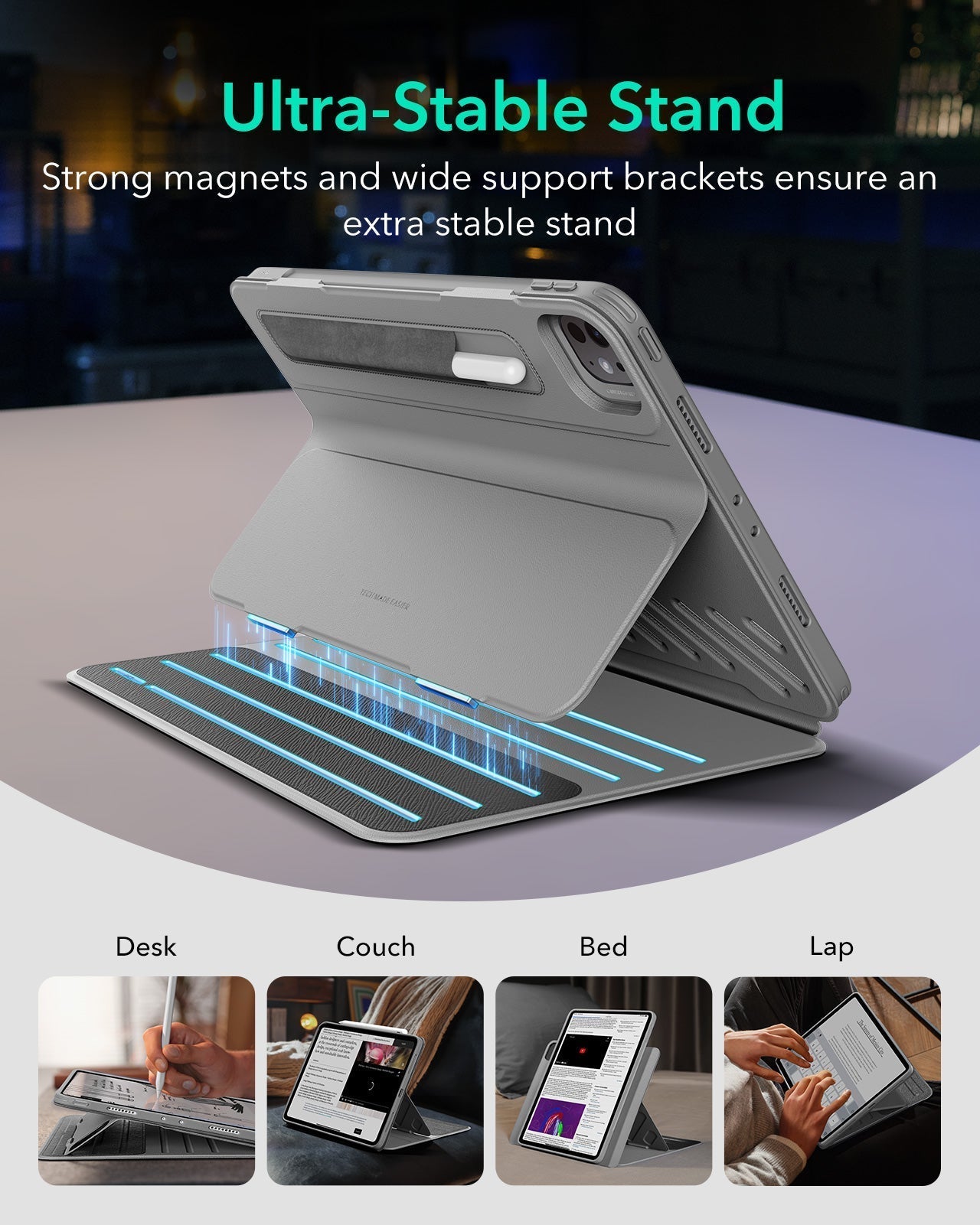 iPad Pro 11" (2025) Bundle Shift Magnetic Case & Armorite® Paper-Feel Protection - Gray ESR ESR