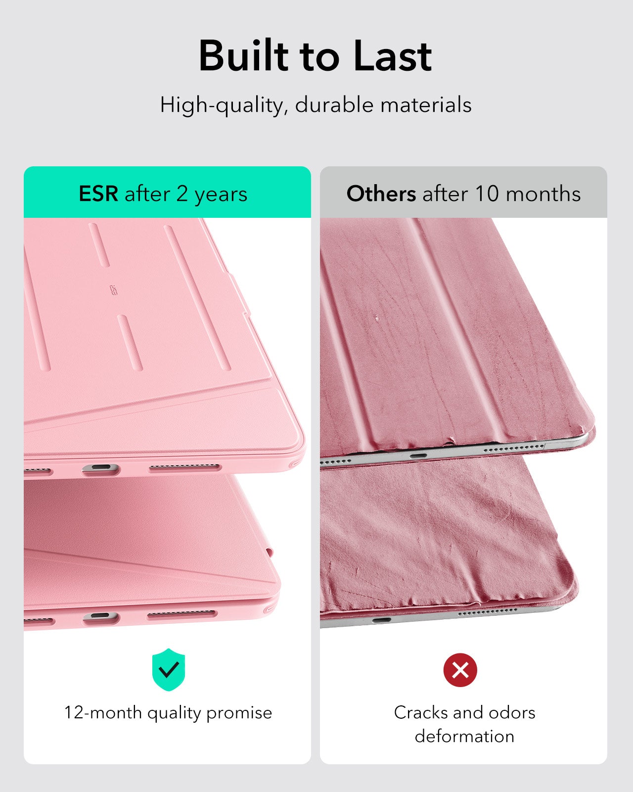 iPad Pro 11" (2024) Flip Magnetic Case with Pencil Holder - Pink ESR ESR