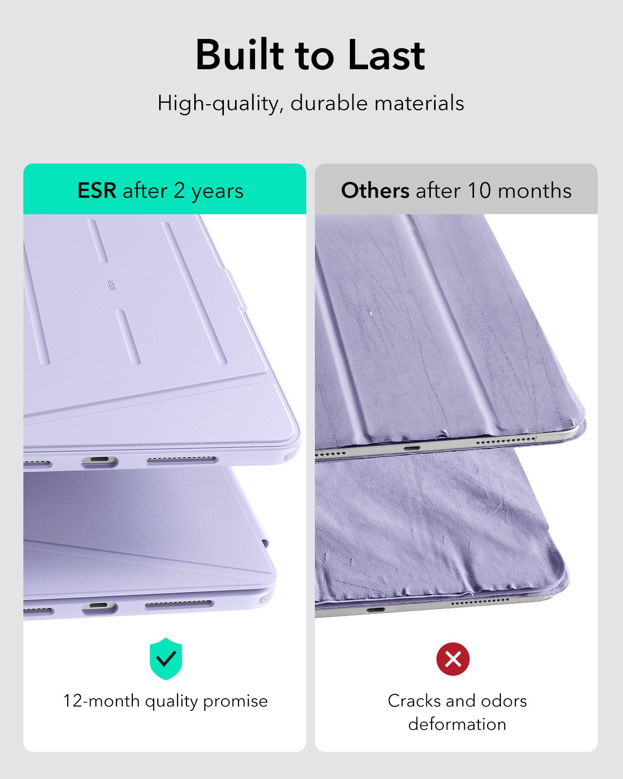 iPad Pro 11" (2024) Flip Magnetic Case with Pencil Holder - Purple ESR ESR