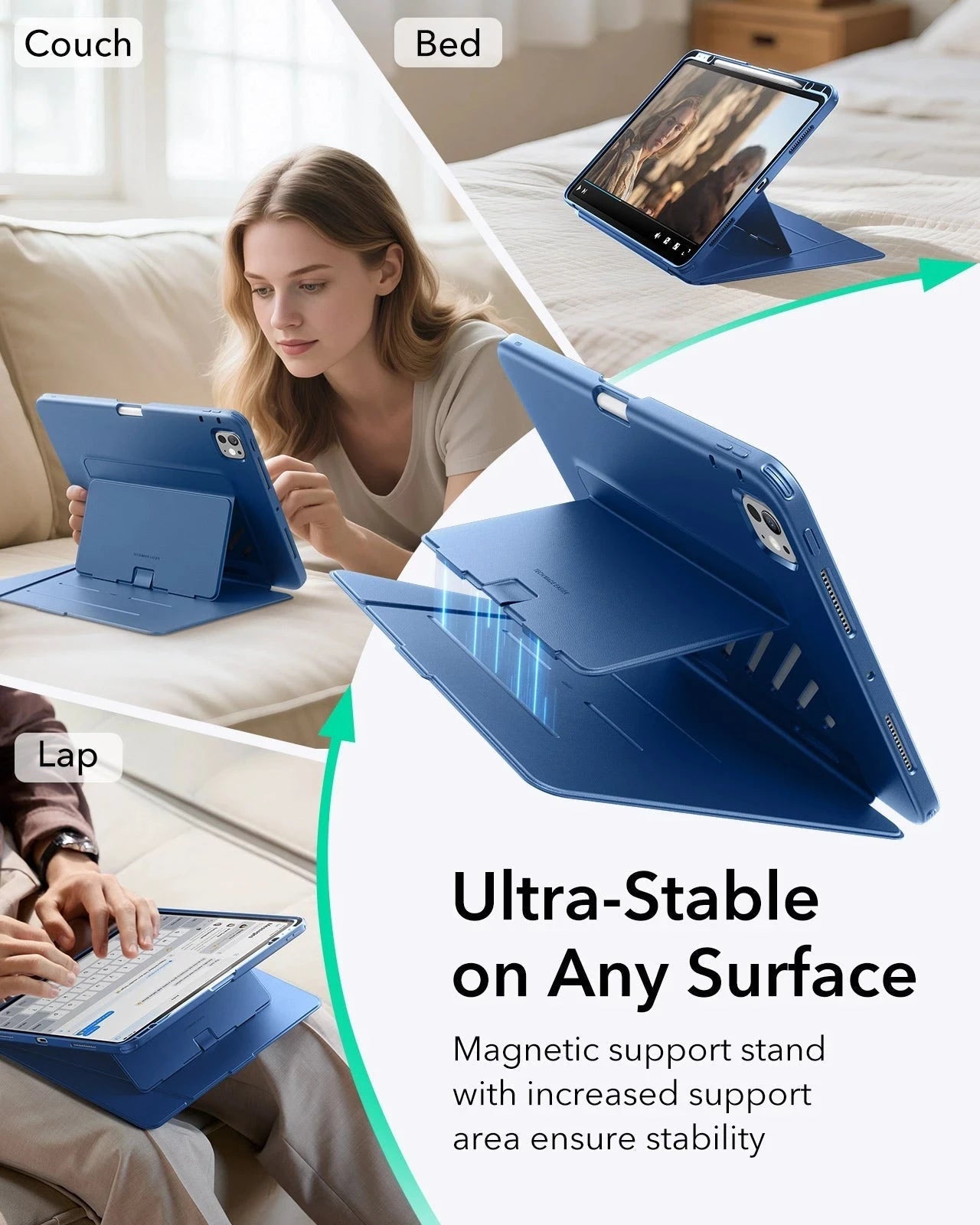 iPad Pro 11" (2024) Flip Magnetic Case with Pencil Holder - Navy Blue ESR ESR