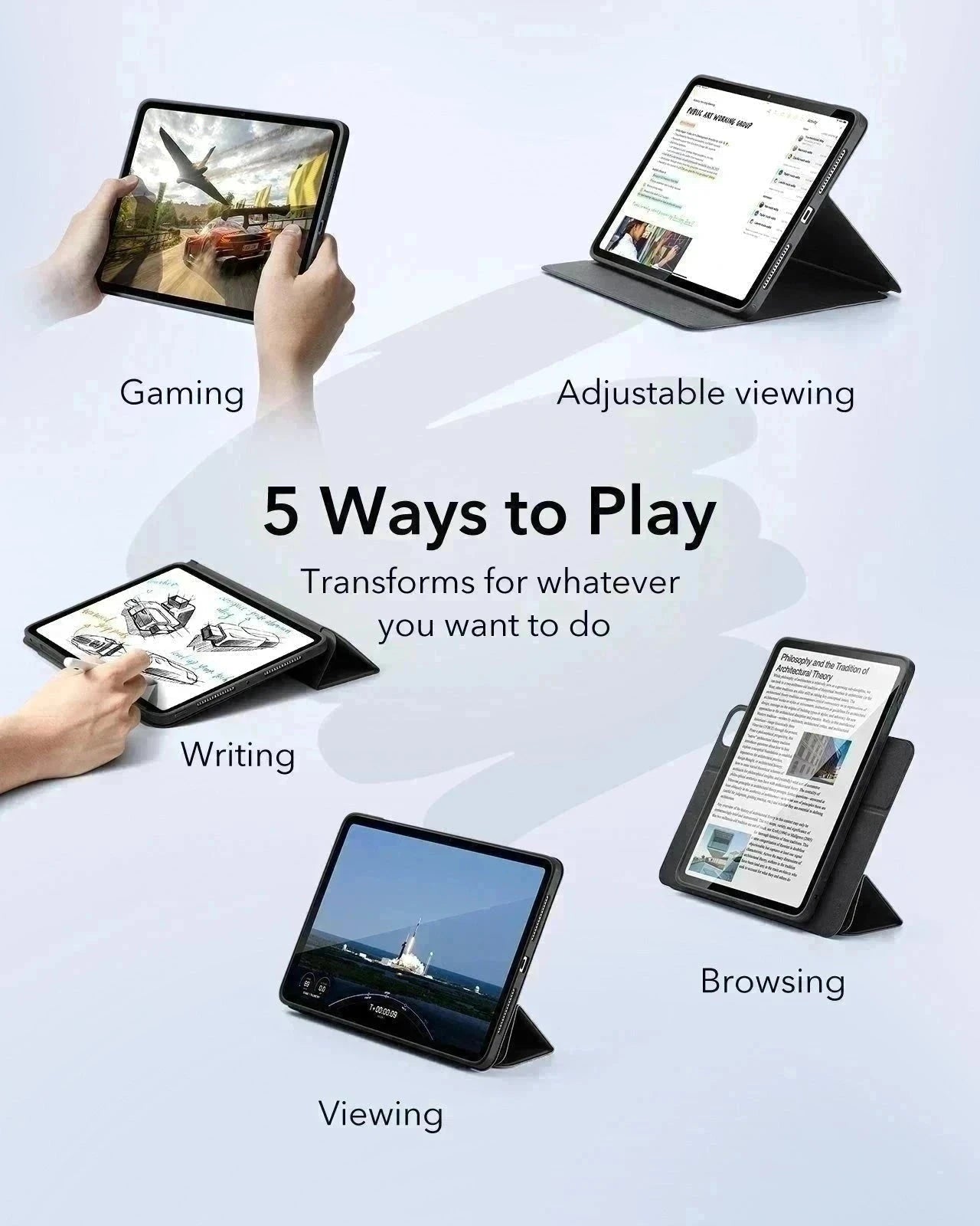 iPad Pro 11 inch case with 5 ways to play