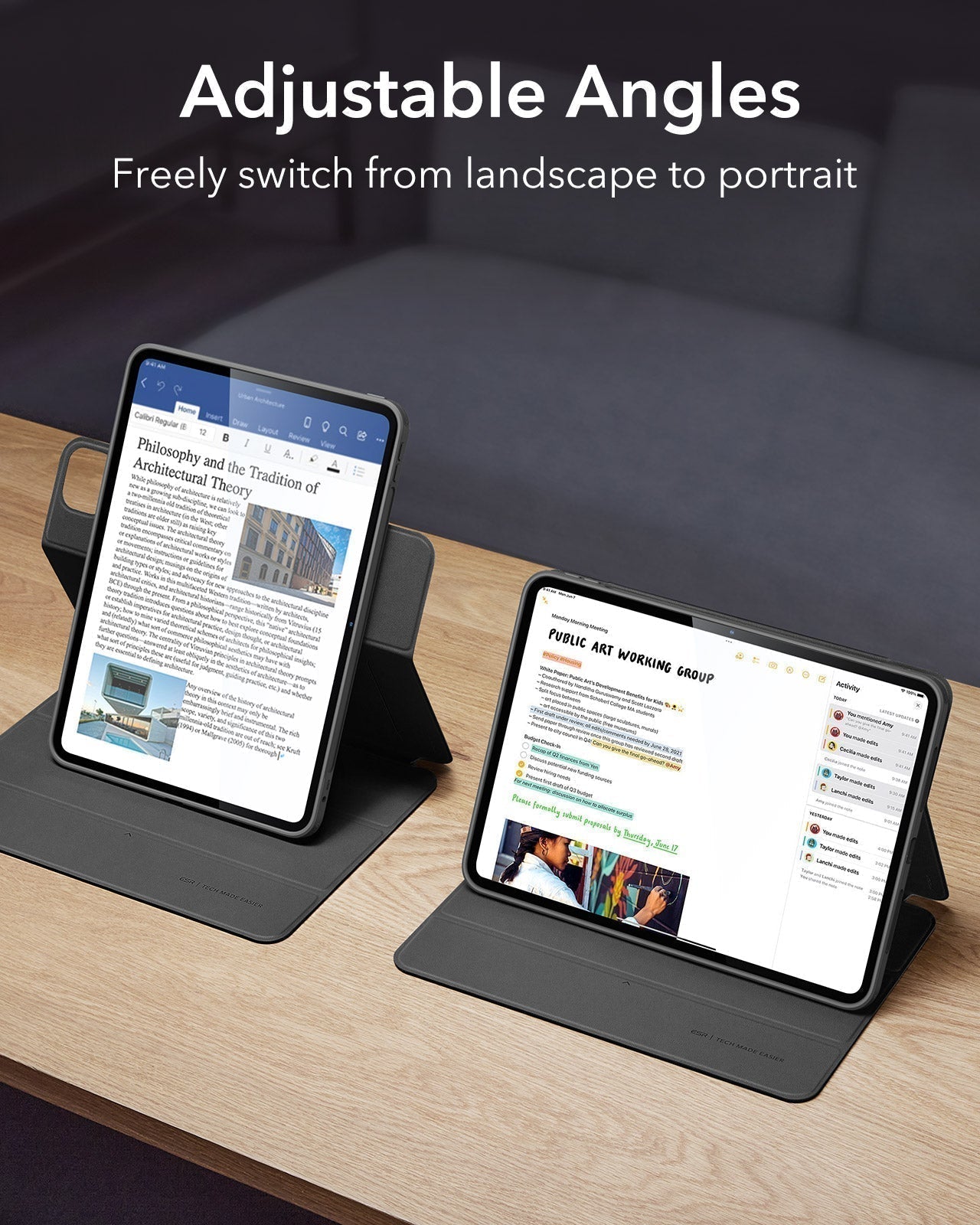 iPad Pro 11 inch case with adjustable angles