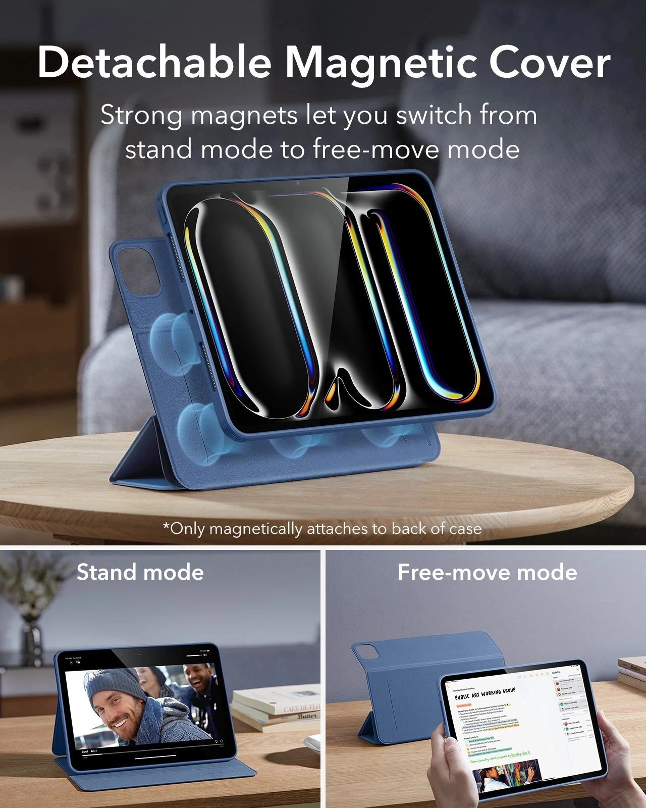 iPad Pro 11ʺ (2025) Rebound Hybrid Case 360 - Navy Blue ESR ESR