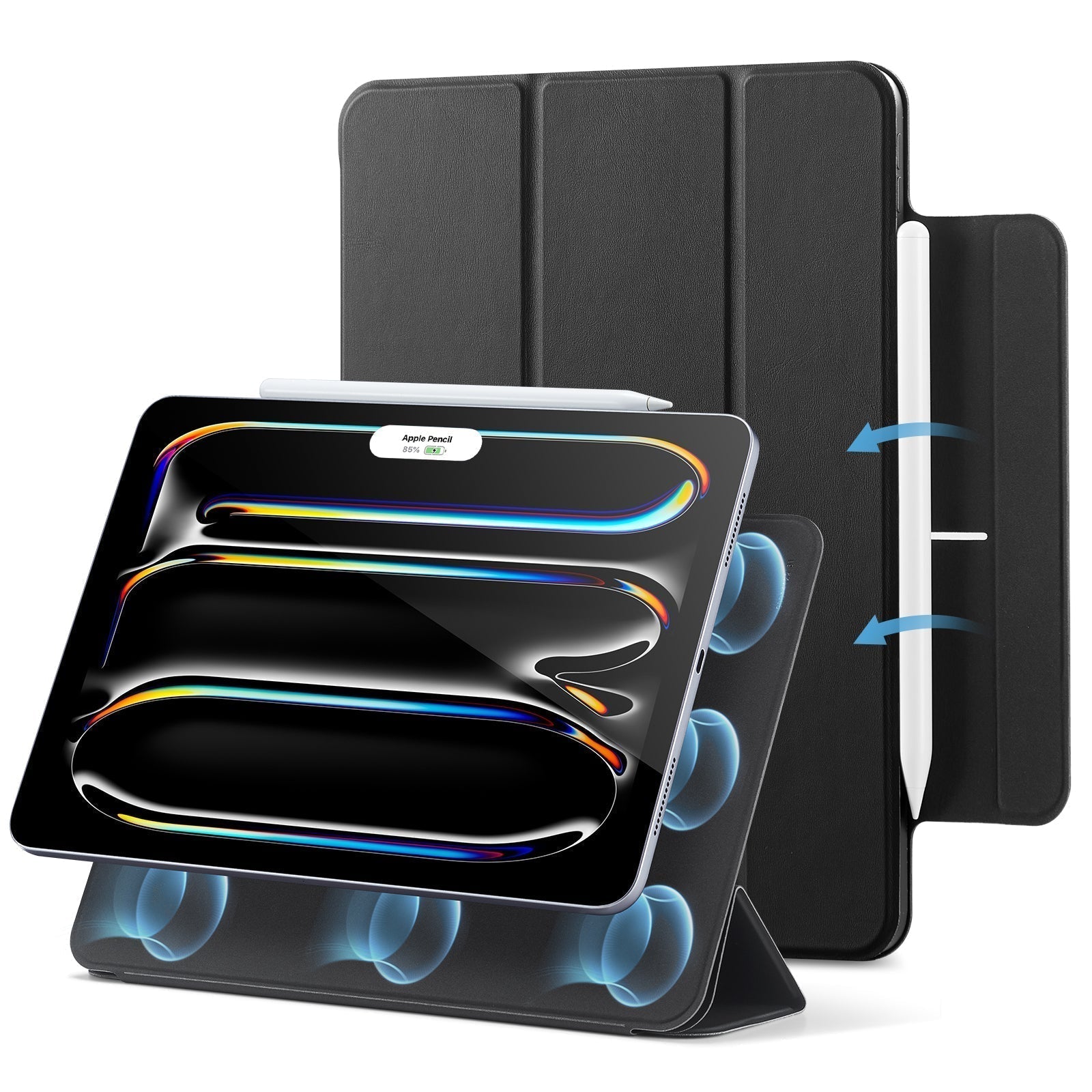 magnetic case for ipad pro 11 inch m4/M5 black