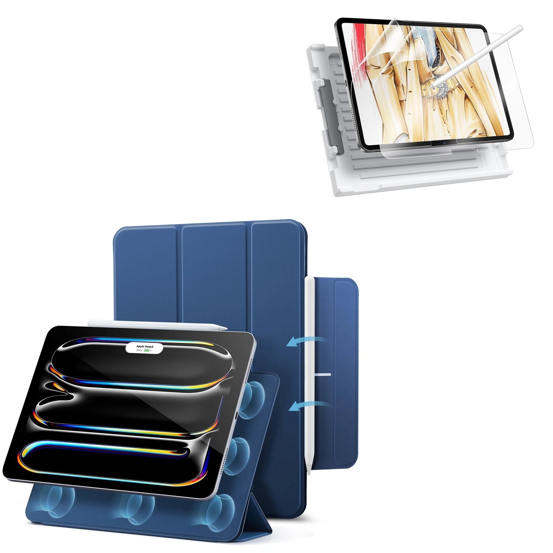 iPad Pro 11ʺ (2025) Rebound Paper-Feel Bundle - Navy Blue ESR ESR