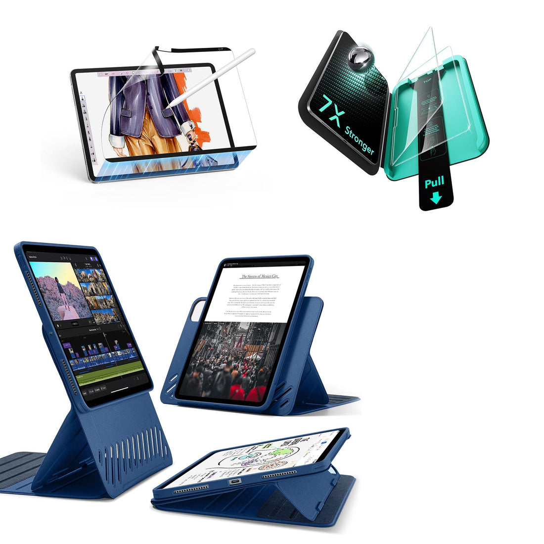 iPad Pro 11ʺ (2025) Rebound Transformation Bundle - Navy Blue ESR ESR