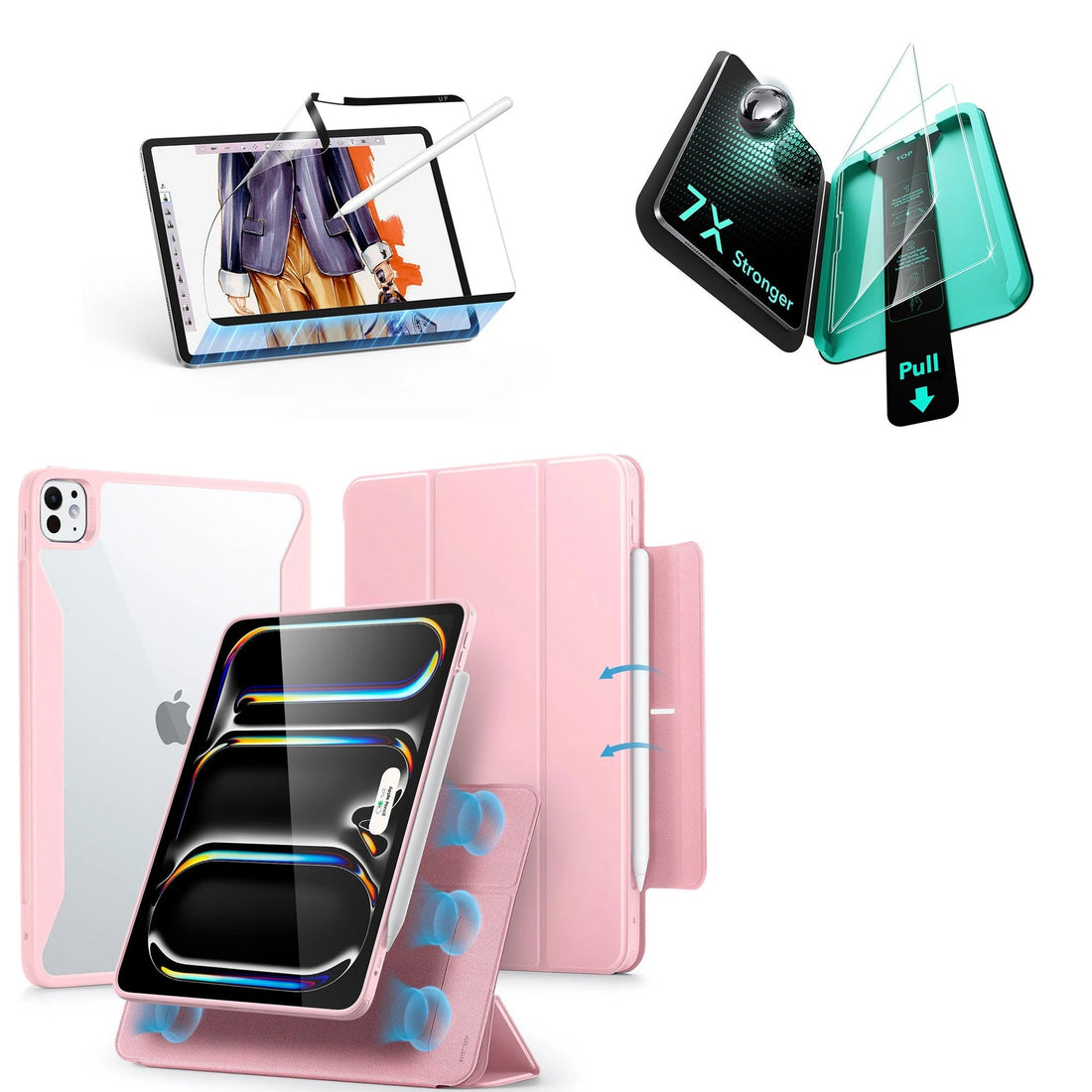 iPad Pro 11ʺ (2025) Rebound Transformation Bundle - Pink ESR ESR