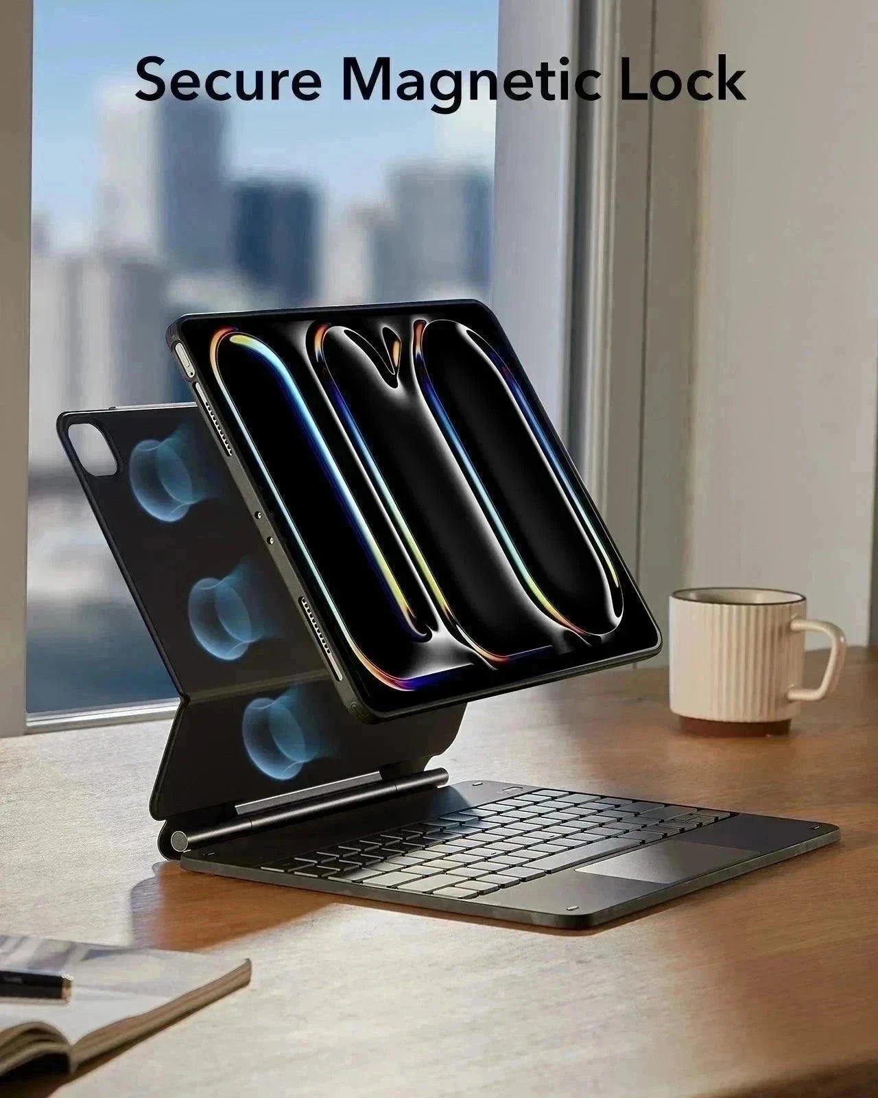 iPad Pro 13ʺ (2025) Bundle Rebound Magnetic Keyboard Case 360, Digital Pencil & Screen Protectors - UK Layout-Black ESR ESR