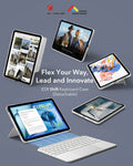 White Shift Keyboard Case with Precision Trackpad for iPad Pro 11 inch-Flex your way，lead and innovate