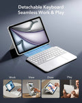 White Shift Keyboard Case with Precision Trackpad for iPad Pro 11 inch-detachable keyboard seamless work&Play