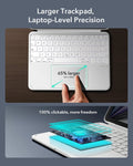 White Shift Keyboard Case with Precision Trackpad for iPad Pro 11 inch-larger trackpad laptop-level precision