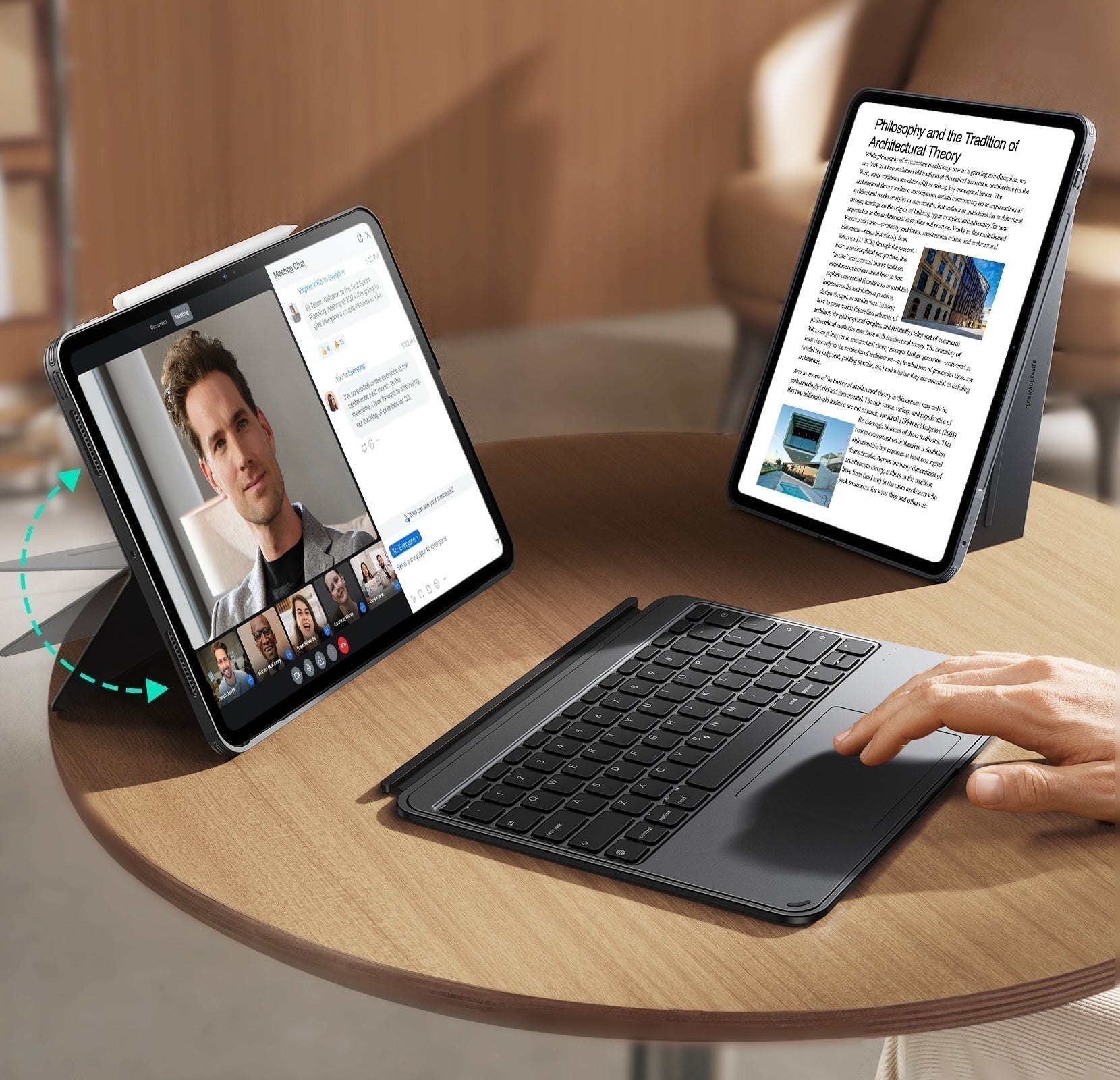 iPad Pro 13 inch 2024/2025 Shift Keyboard Case (Detachable) - US Layout - Dark Gray ESR ESR