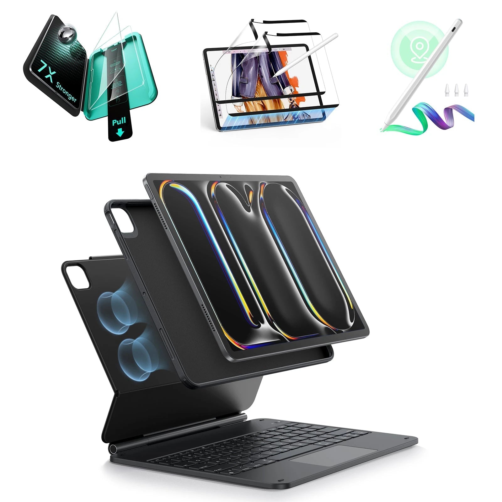 iPad Pro 13ʺ (2024) Rebound Magnetic Keyboard Case 360 Transformation Bundle - US Layout-Black ESR ESR