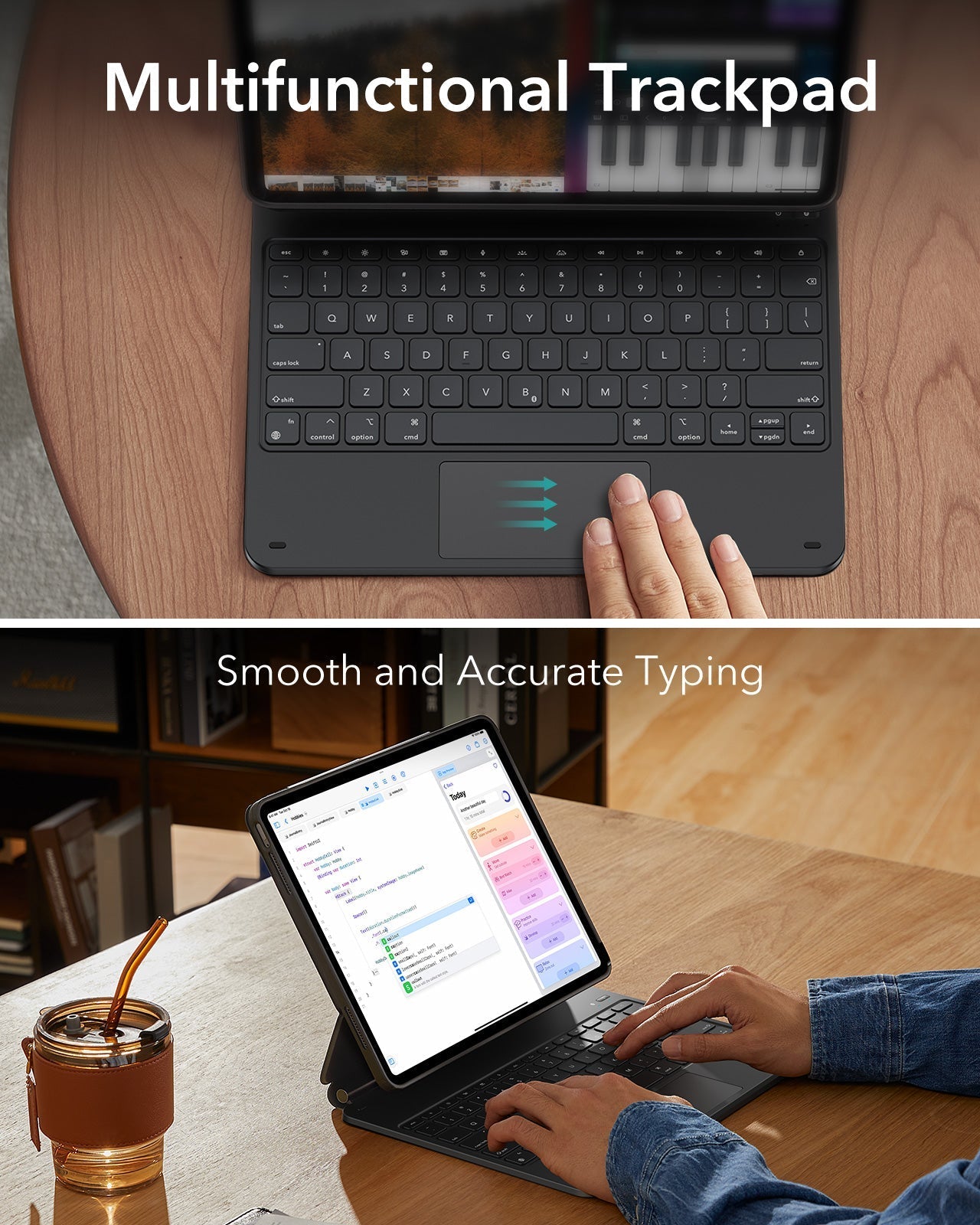 Rebound magnetic keyboard case 360-meltifunctional trackpad