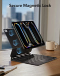 Rebound magnetic keyboard case 360-secure magnetic lock