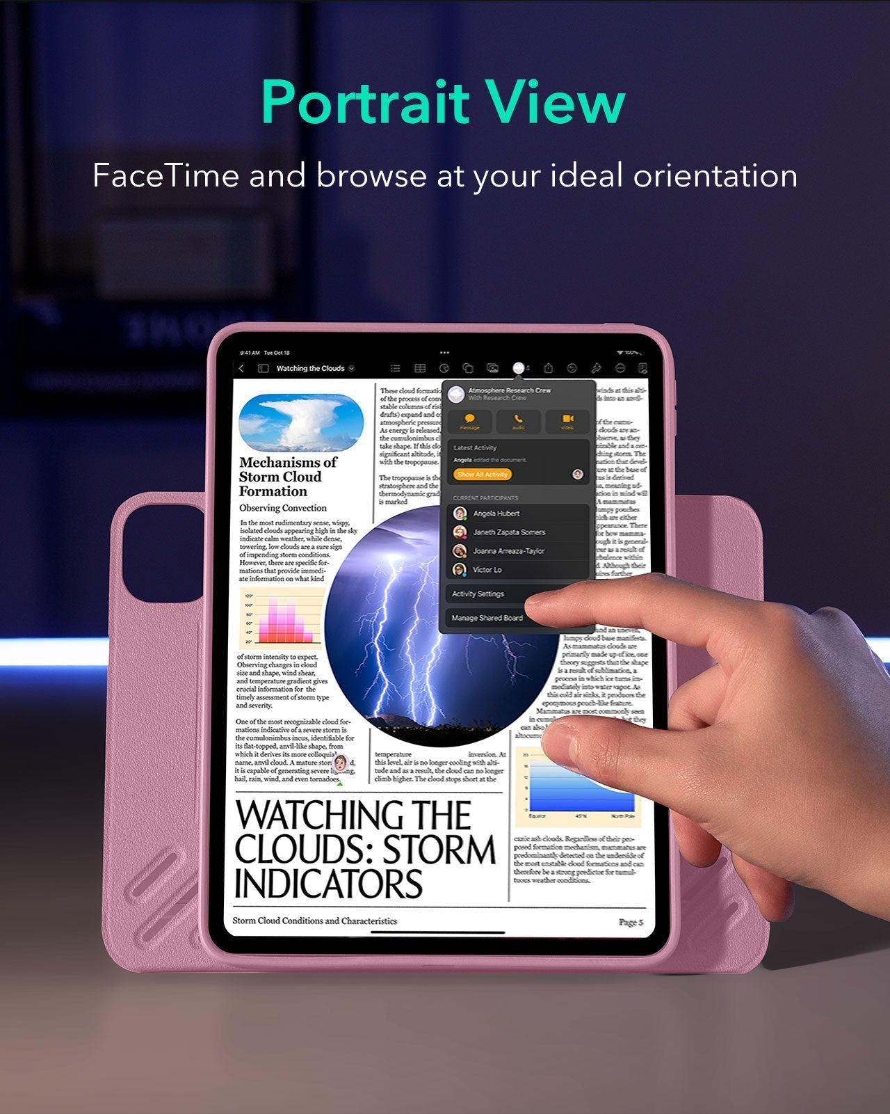 iPad Pro 13" (2025) Bundle Shift Magnetic Case & Armorite® Protection - Pink ESR ESR