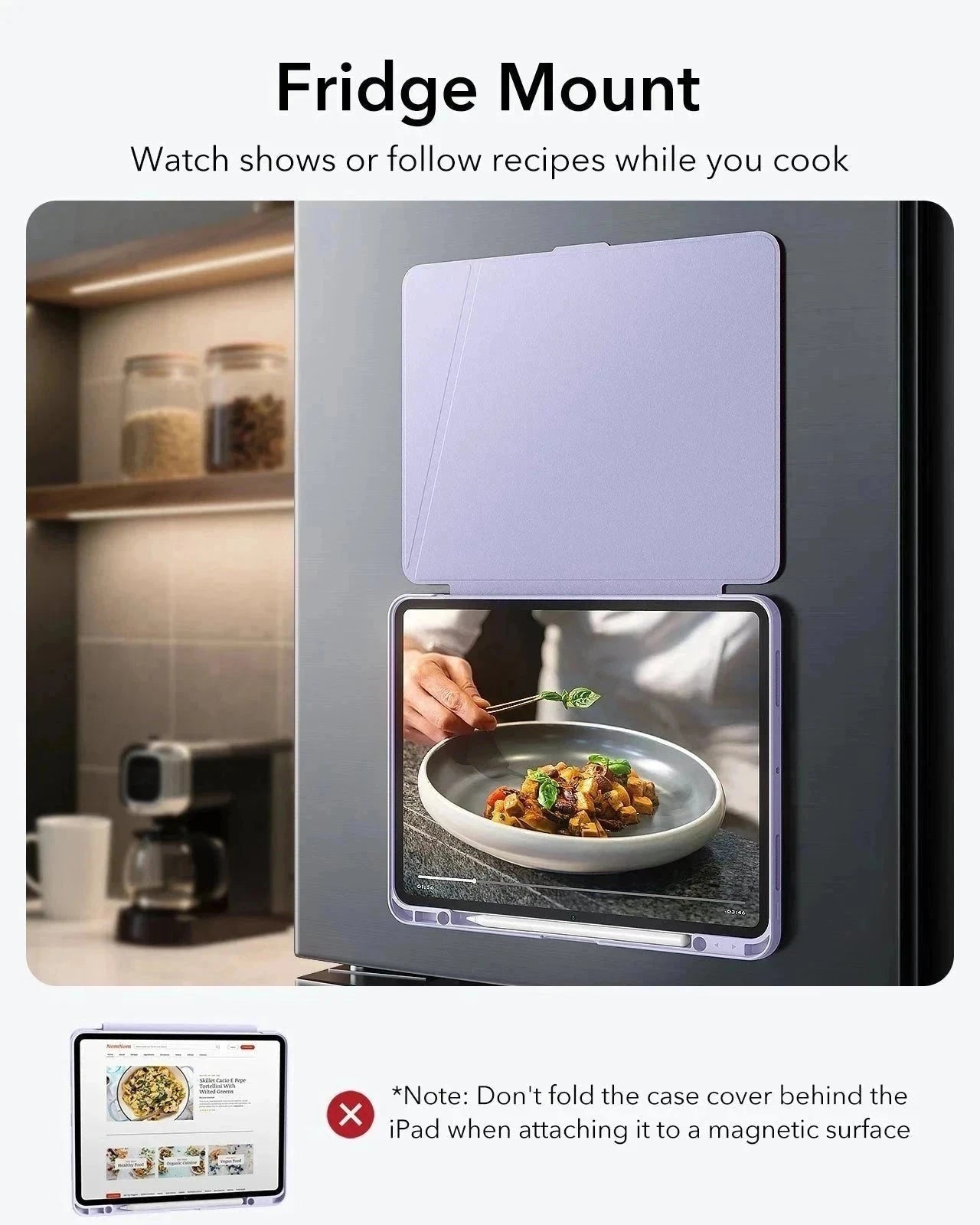 iPad Pro 13" (2024) Flip Magnetic Case with Pencil Holder - Purple ESR ESR