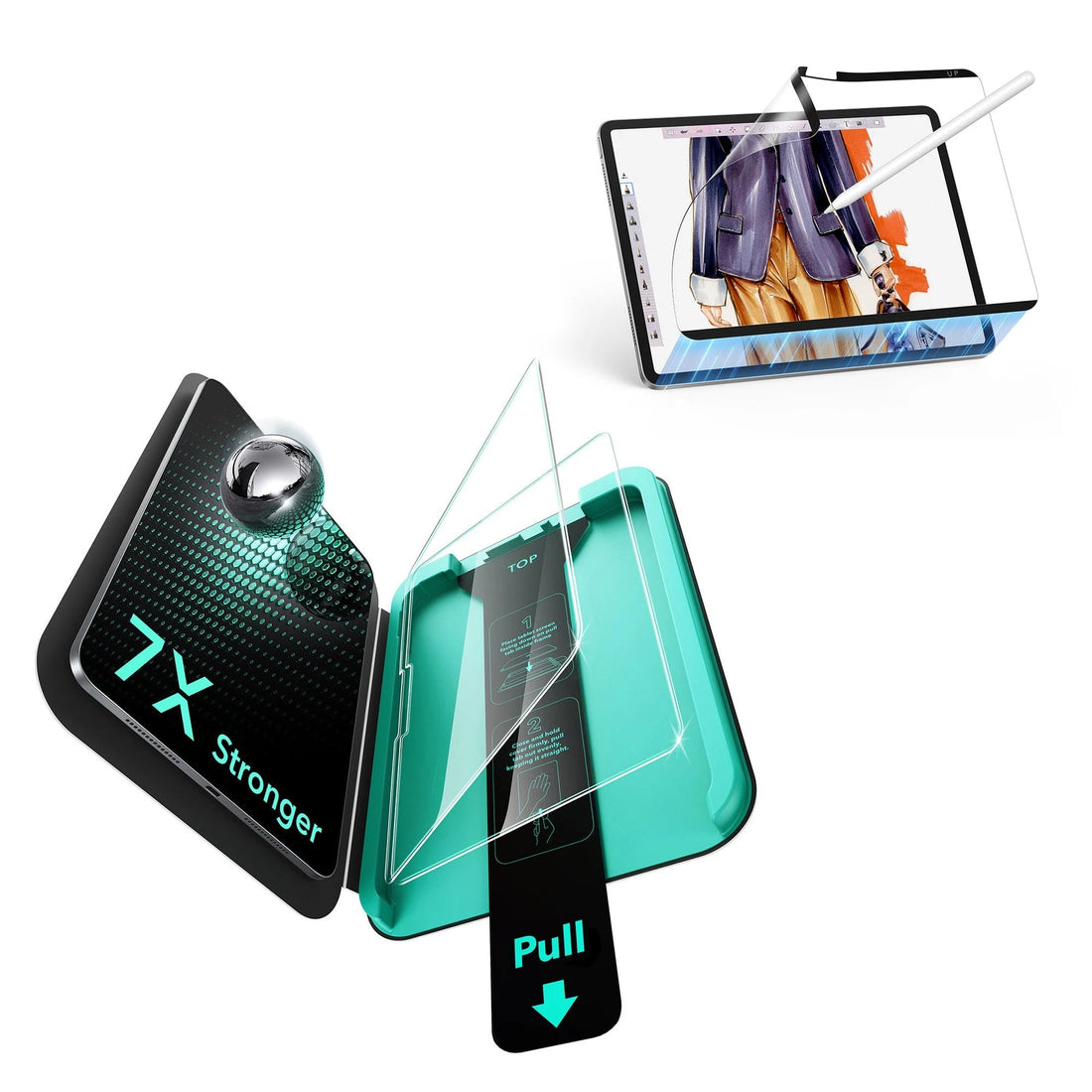 iPad Pro 13" (2025) Paper-Feel Magnetic Screen Protector Set  –  1 Paper-Feel + 2 Tempered Glass ESR ESR