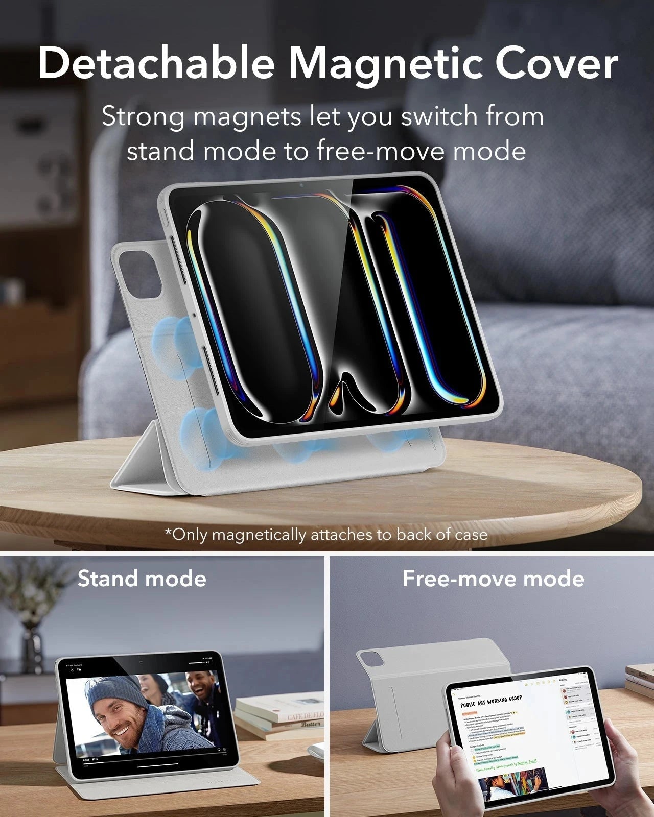 iPad Pro 13ʺ (2025) Rebound Hybrid Case 360 - Brilliant White ESR ESR