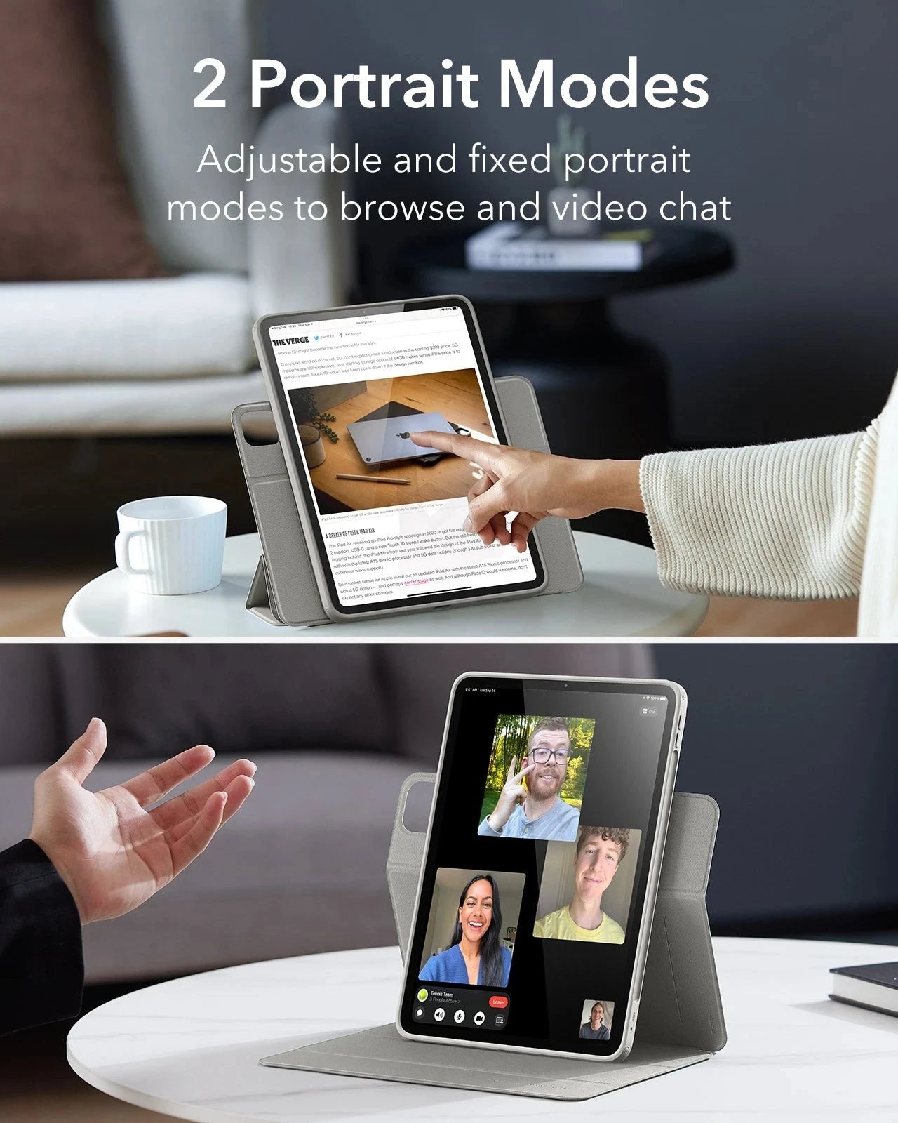 iPad Pro 13ʺ (2025) Rebound Hybrid Case 360 - Grey ESR ESR