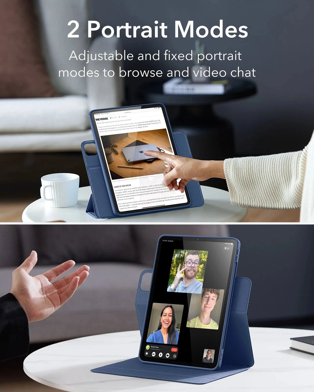 iPad Pro 13ʺ (2025) Rebound Hybrid Case 360 - Navy Blue ESR ESR