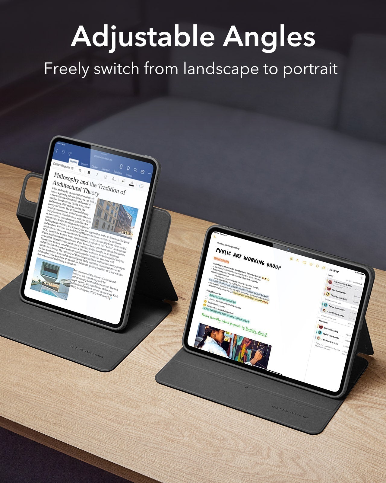 lavender Adjustable Angles magnetic ipad pro 13 inch case