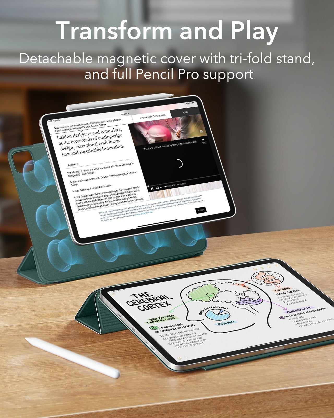 iPad Pro 13ʺ (2025) Rebound Magnetic Case - Forest Green ESR ESR