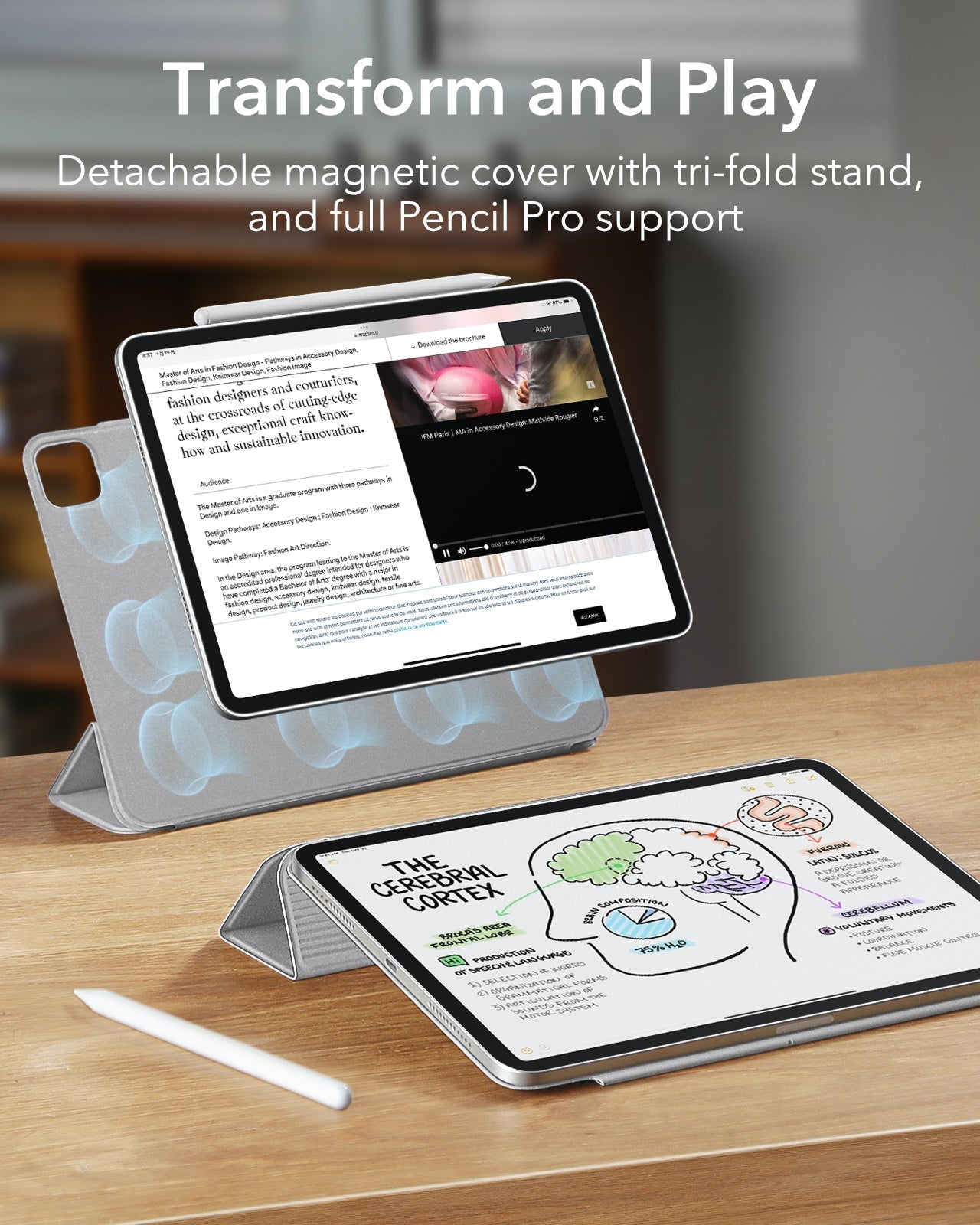 iPad Pro 13" (2025) Rebound Magnetic Case - Grey ESR ESR
