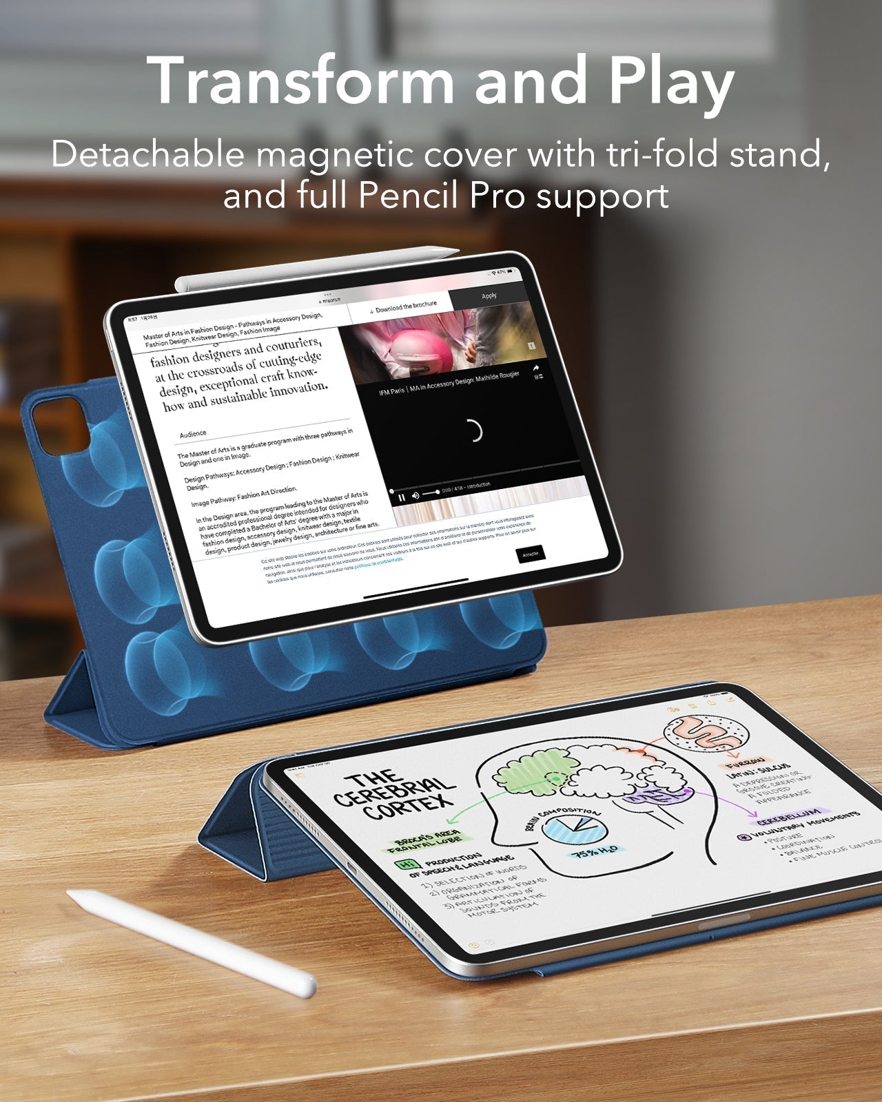 iPad Pro 13" (2025) Rebound Magnetic Case- Navy Blue ESR ESR