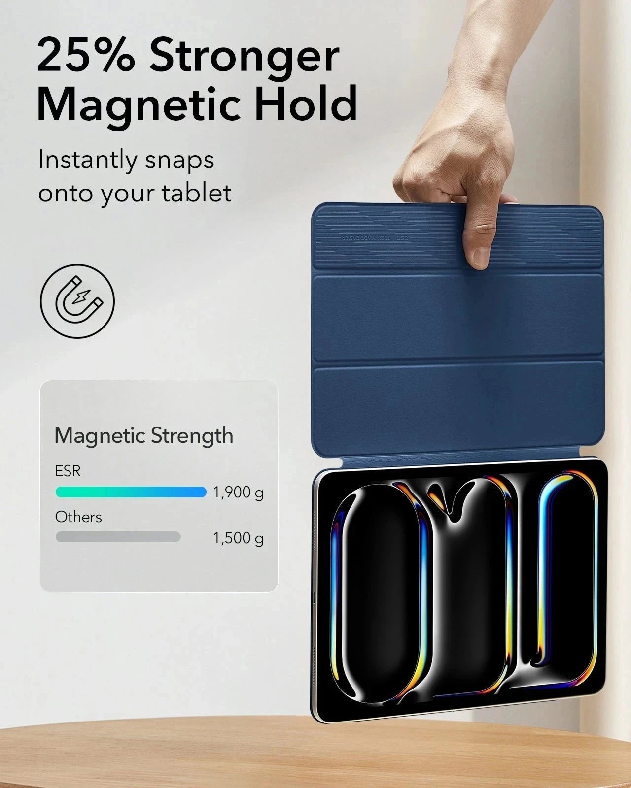 iPad Pro 13" (2025) Rebound Magnetic Case- Navy Blue ESR ESR